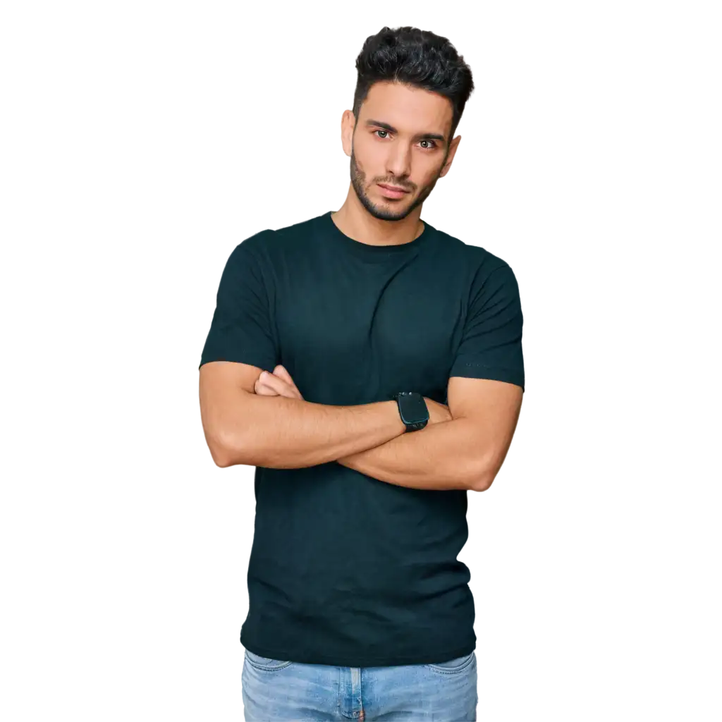 HighQuality-PNG-Image-Portrait-of-a-Man-in-a-Stylish-Black-Shirt