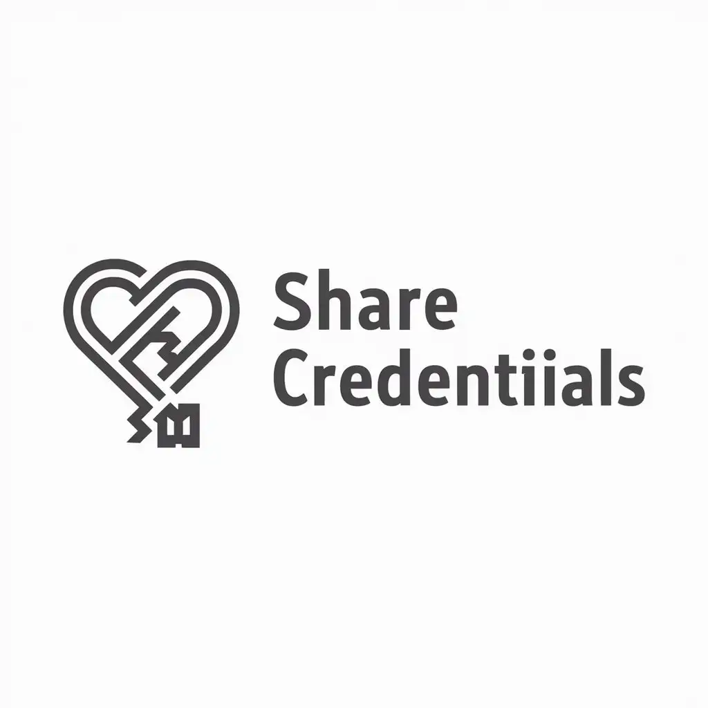 a logo design,with the text "Share Credentials", main symbol:a logo design,with the text 'Share Credentials', main symbol:create Volunteer Screening Symbolic Logo called Share Credentials. Our organization is looking for a standout logo to represent our volunteer background screening service. It should include a representative icon as well as the name of the service: Share Credentials.- Design Idea: A key expectation is that the logo unites the concept of volunteerism and background checks in a pleasing and easily recognizable manner.- Messaging: We would like to communicate our commitment to safe and reliable volunteer engagement.,complex,be used in volunteer background screening service industry industry,clear background