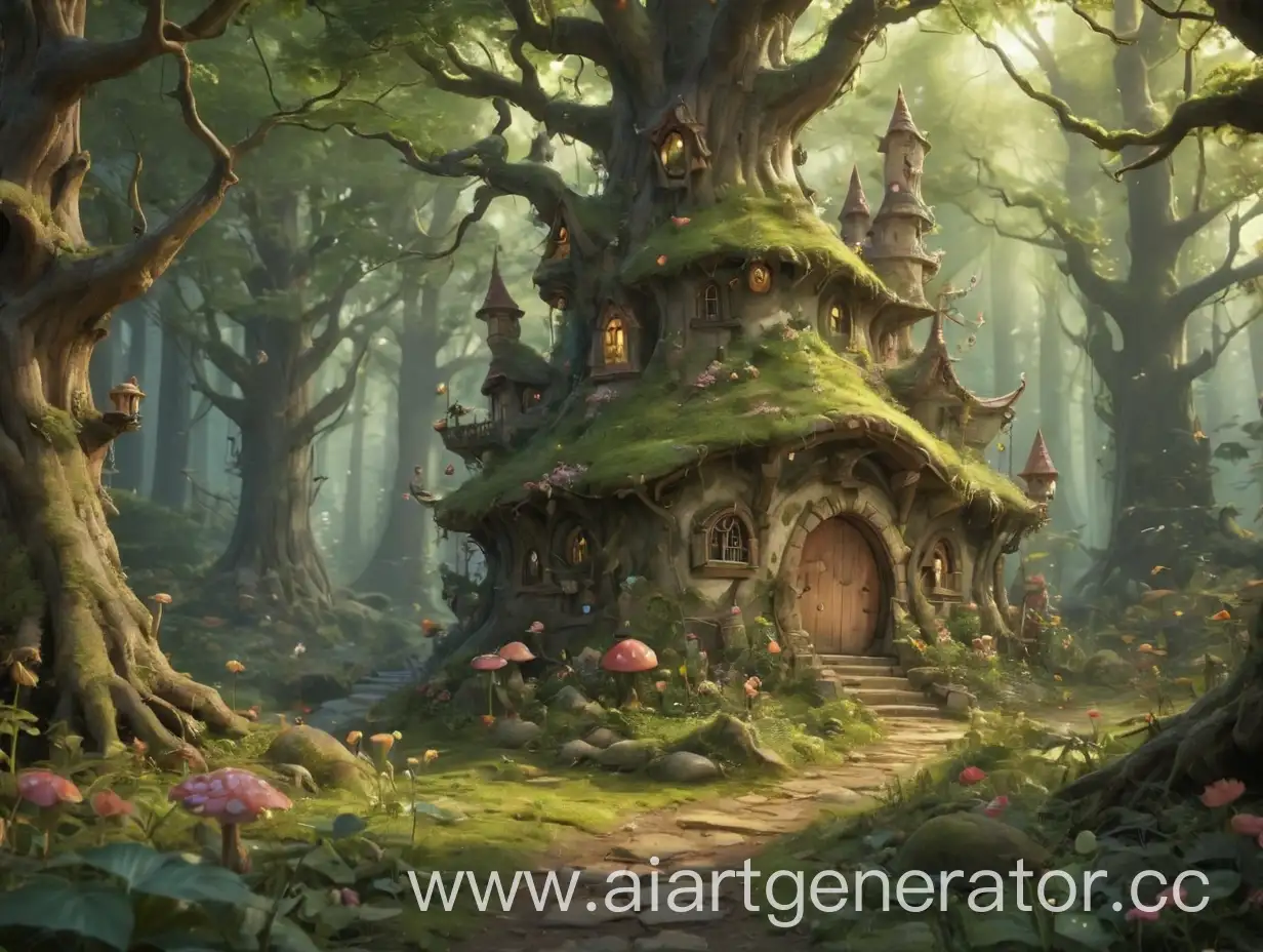 Enchanted-Fairy-Tale-Forest-Magical-Creatures-and-Mystical-Trees