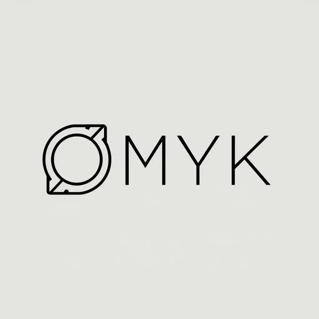 a logo design,with the text "myk", main symbol:Aluminum alloy part,Minimalistic,be used in Construction industry,clear background