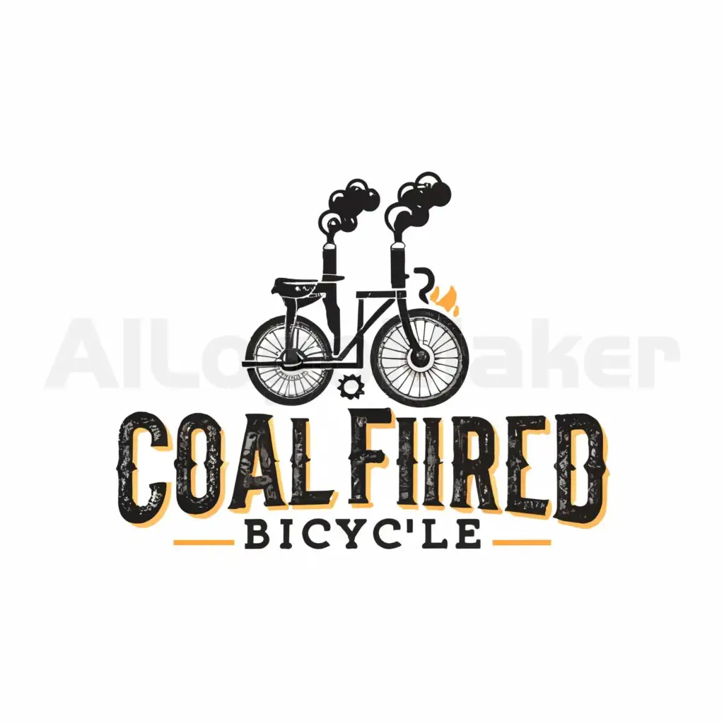 a logo design,with the text "Coal Fired Bicycle", main symbol:smokestacks,complex,be used in Entertainment industry,clear background