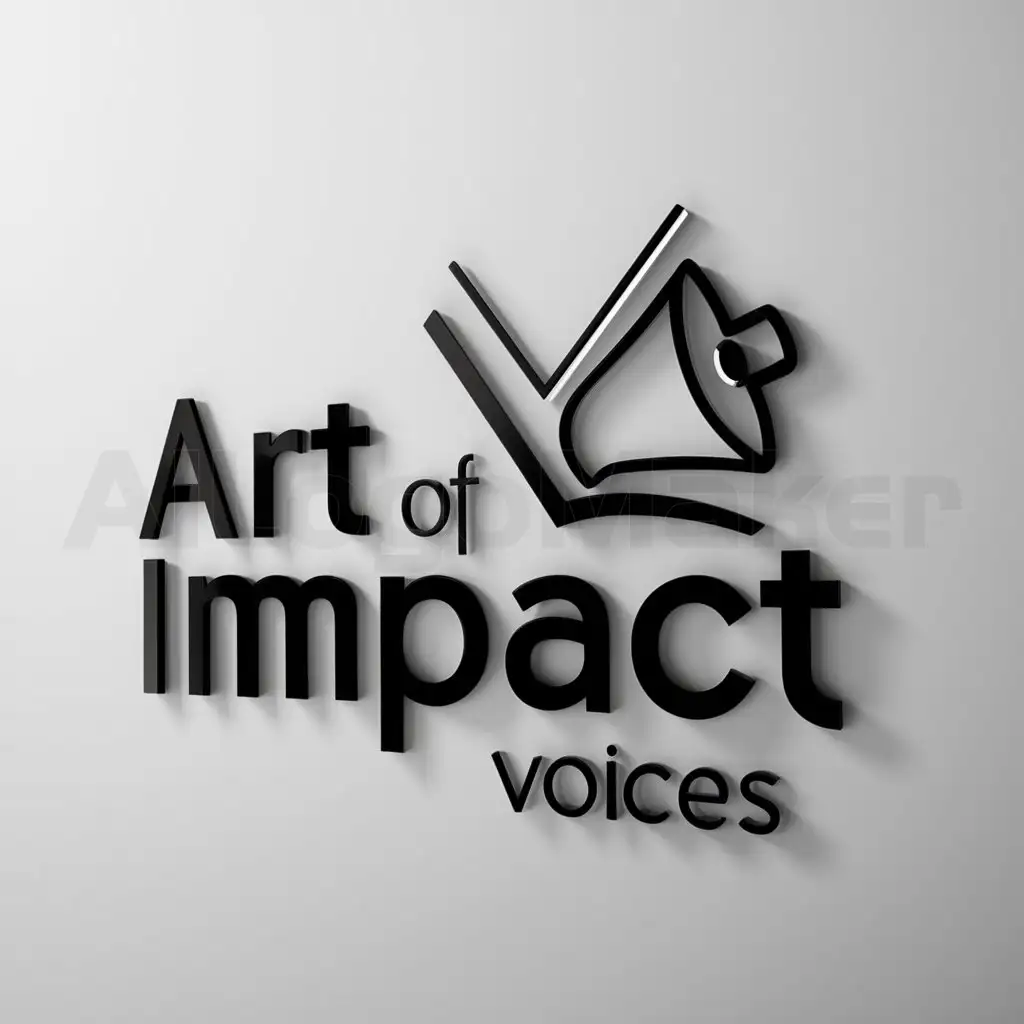 a logo design,with the text "Art of impact voices", main symbol:Word,Moderate,be used in Nonprofit industry,clear background
