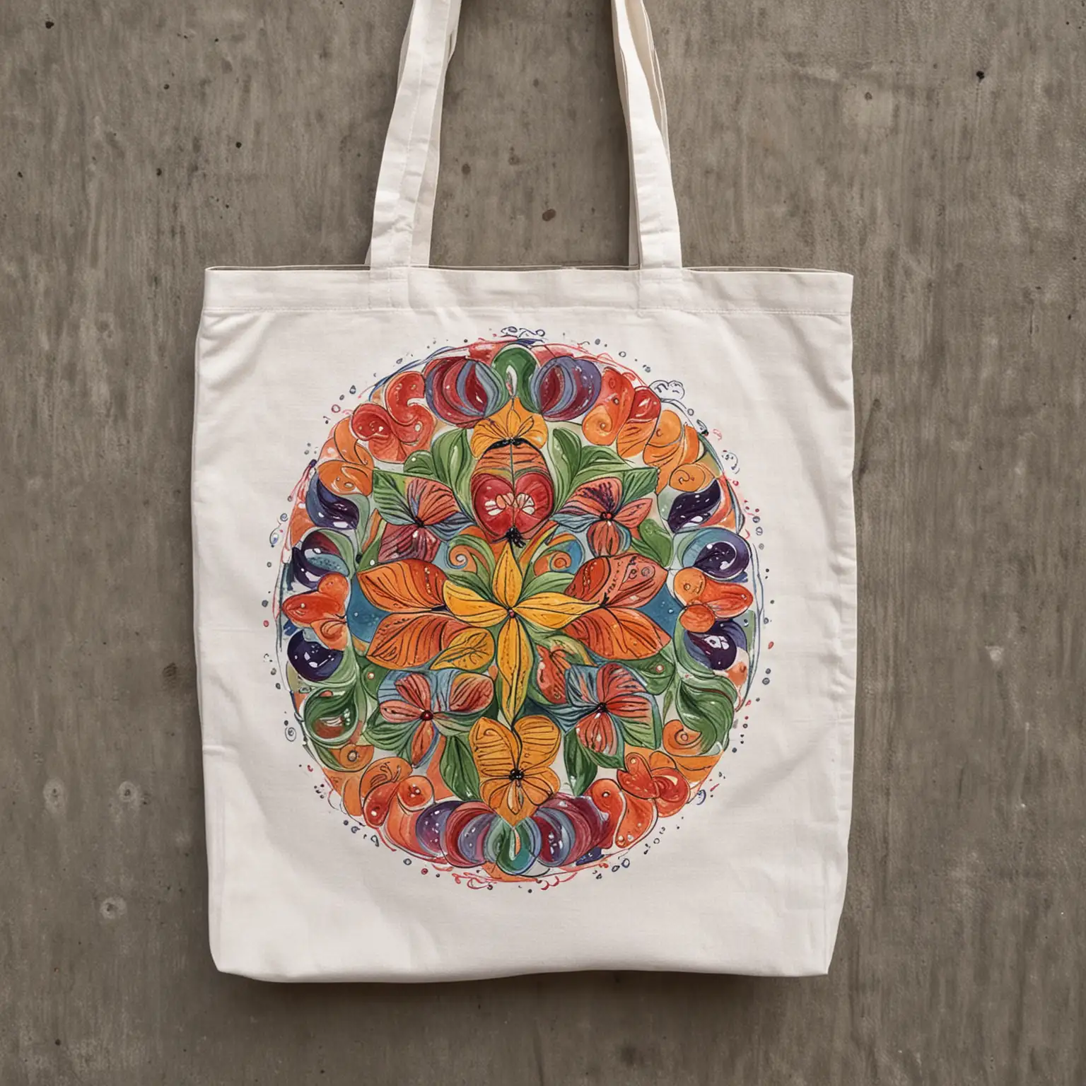 tote bag, hand painted