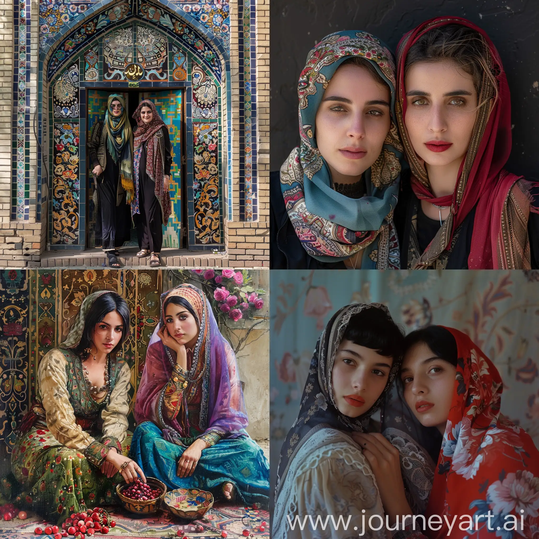 Two-Women-in-Iran-Walking-Together-in-Traditional-Attire
