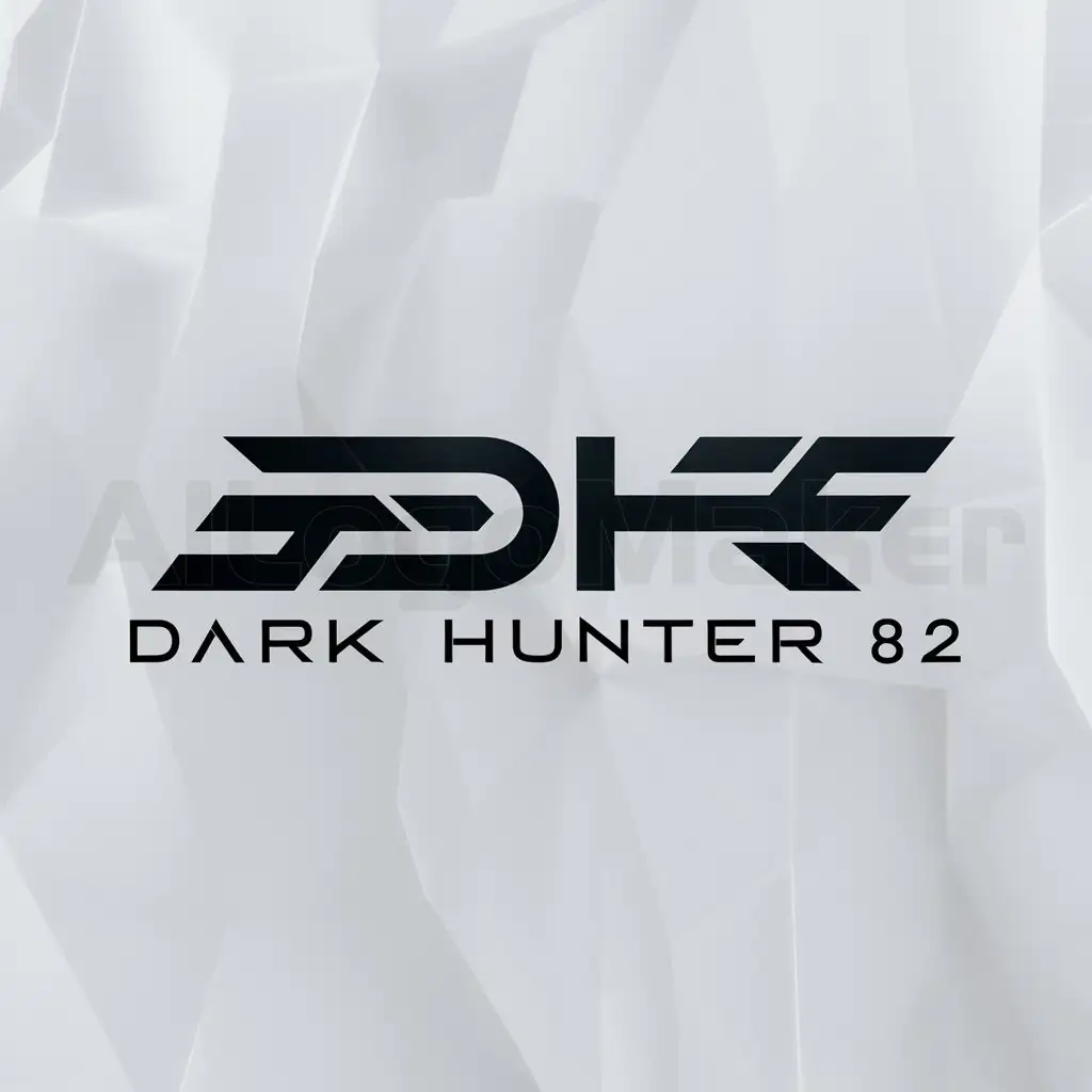 a logo design,with the text "Dark Hunter 82", main symbol:DH,Minimalistic,clear background