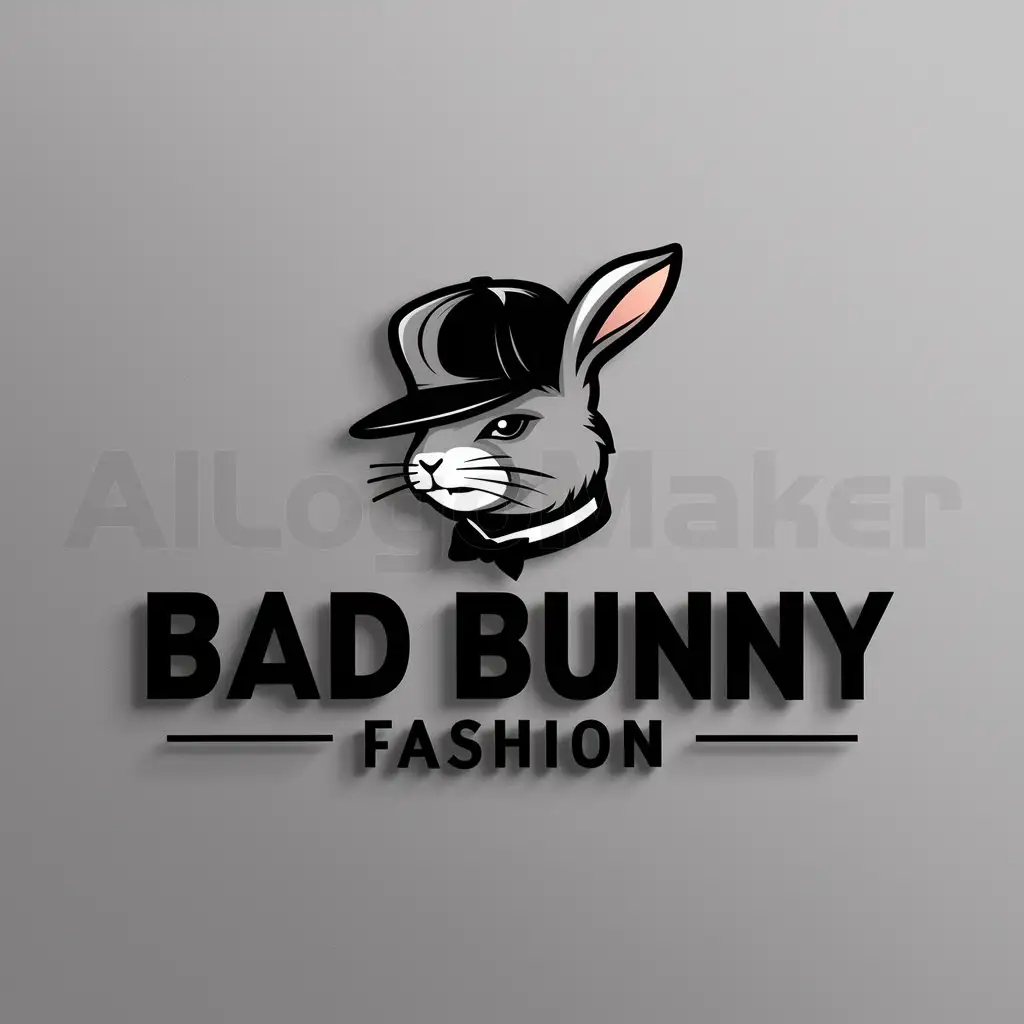 a logo design,with the text "Bad Bunny Fashion", main symbol:Stylish fashionable pathetic cool classy rabbit cap,Moderate,clear background