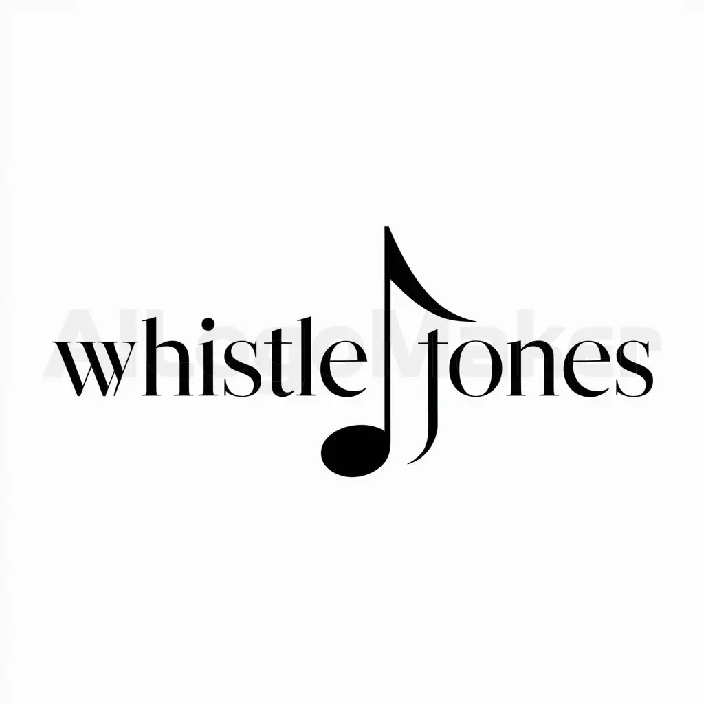 a logo design,with the text "Whistle_Tones", main symbol:note,Minimalistic,be used in Entertainment industry,clear background