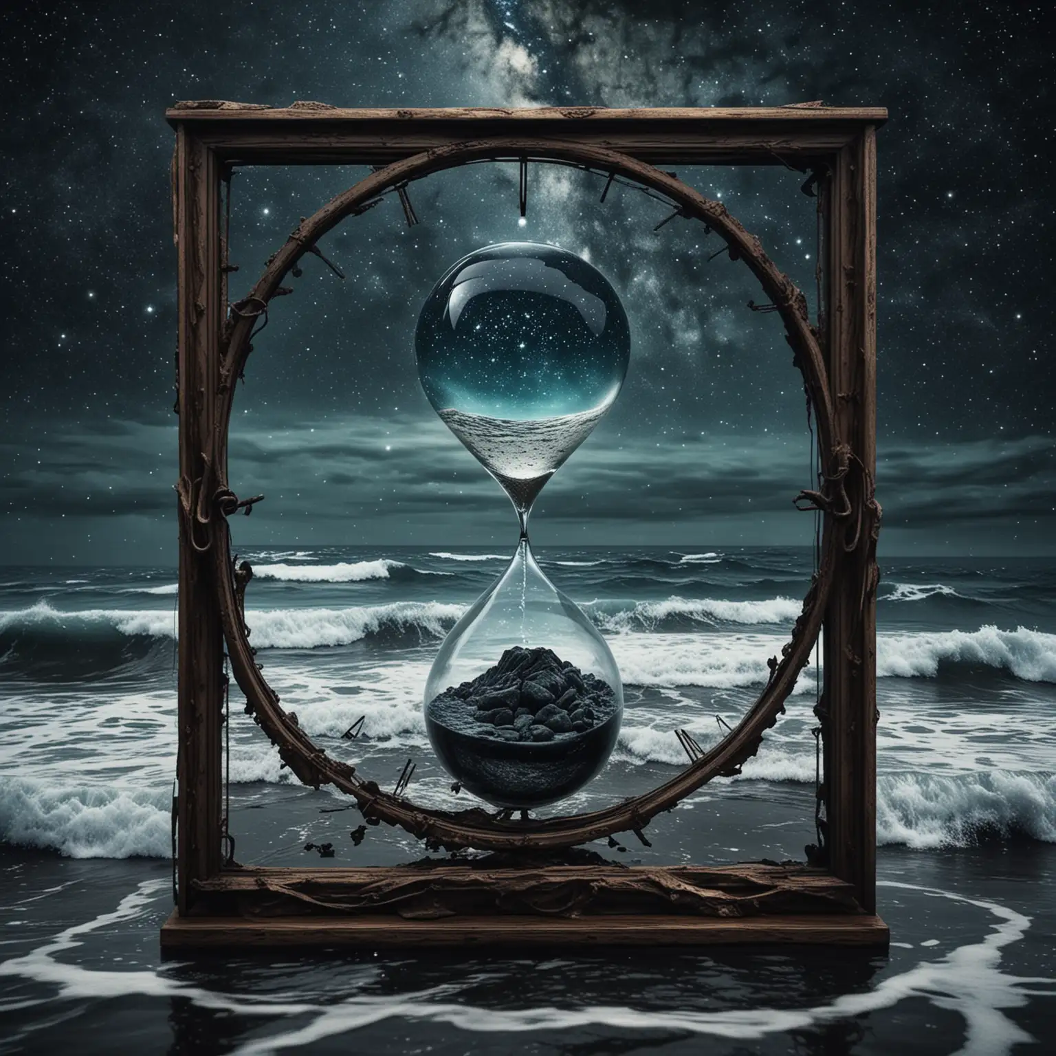 Mysterious-Depths-Starry-Ocean-and-Broken-Hourglasses