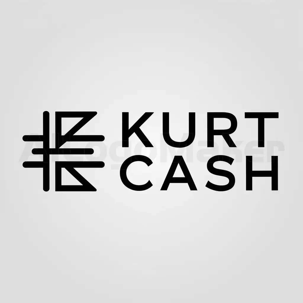 a logo design,with the text "Kurt Cash", main symbol:money,Moderate,be used in Others industry,clear background