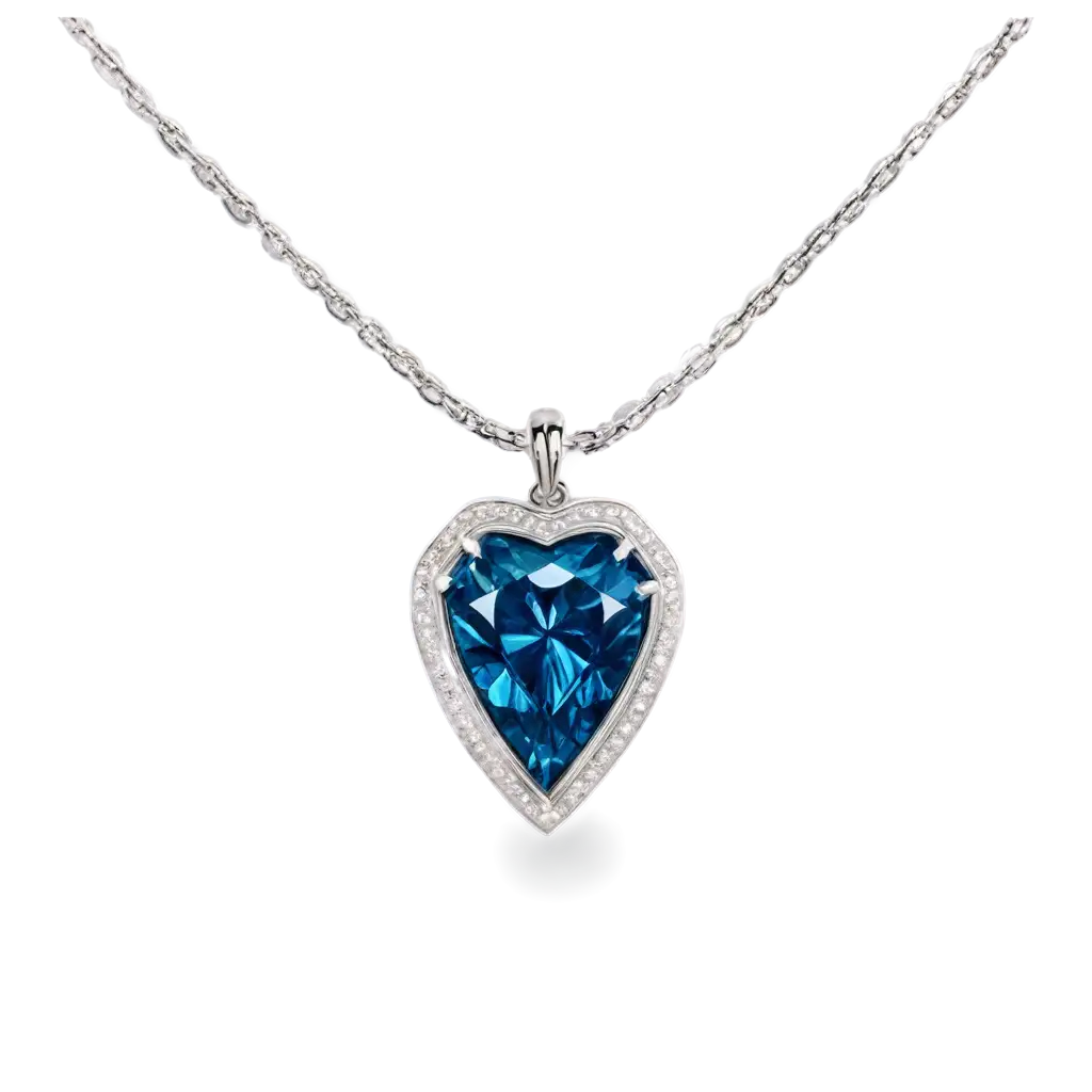 create a blue diamond locket in front view had chains 
