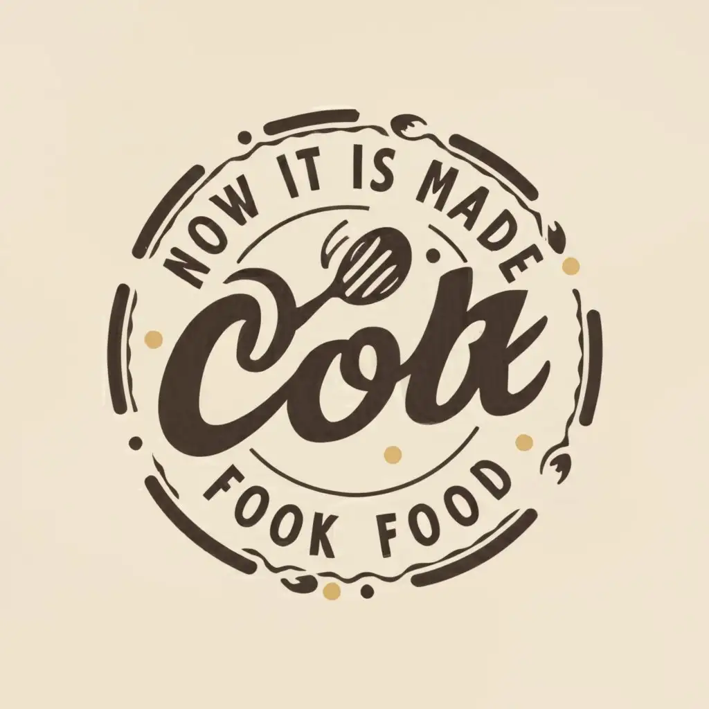 a logo design,with the text "how it's made cook Food  logo round ", main symbol:how it's made cook Food,Moderate,clear background