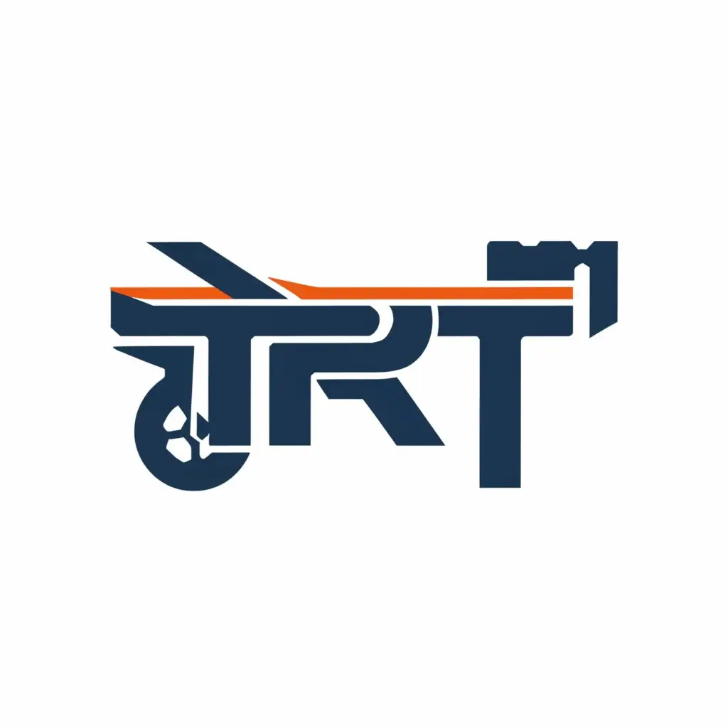 a logo design,with the text "TRT", main symbol:Car, auto parts,Moderate,clear background