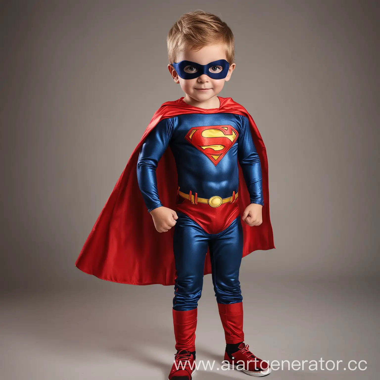Superhero-Boy-Child-with-Mask-and-Cape-in-Action