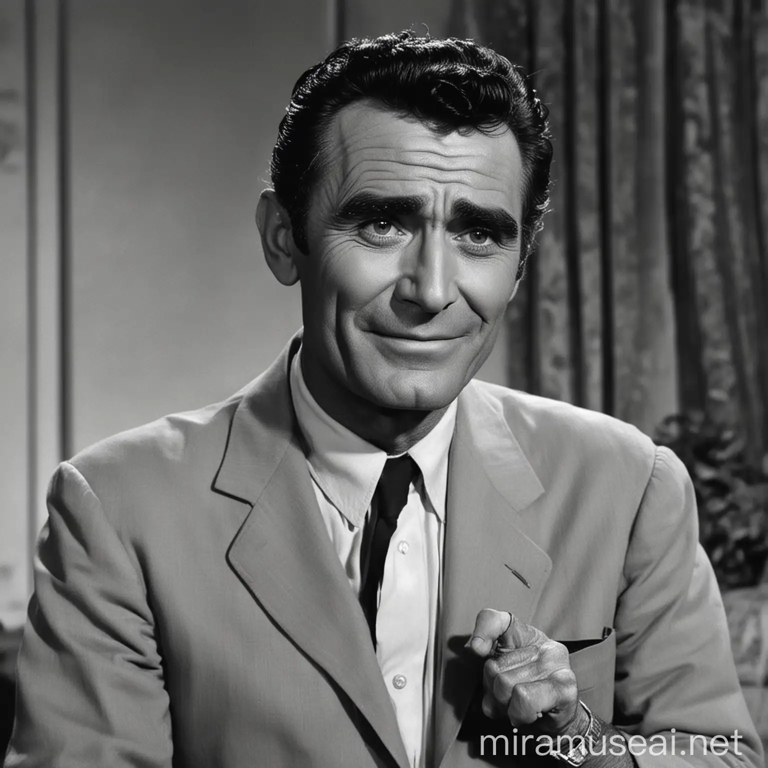 Rod Serling and Shardai Embrace in a LoveFilled Encounter