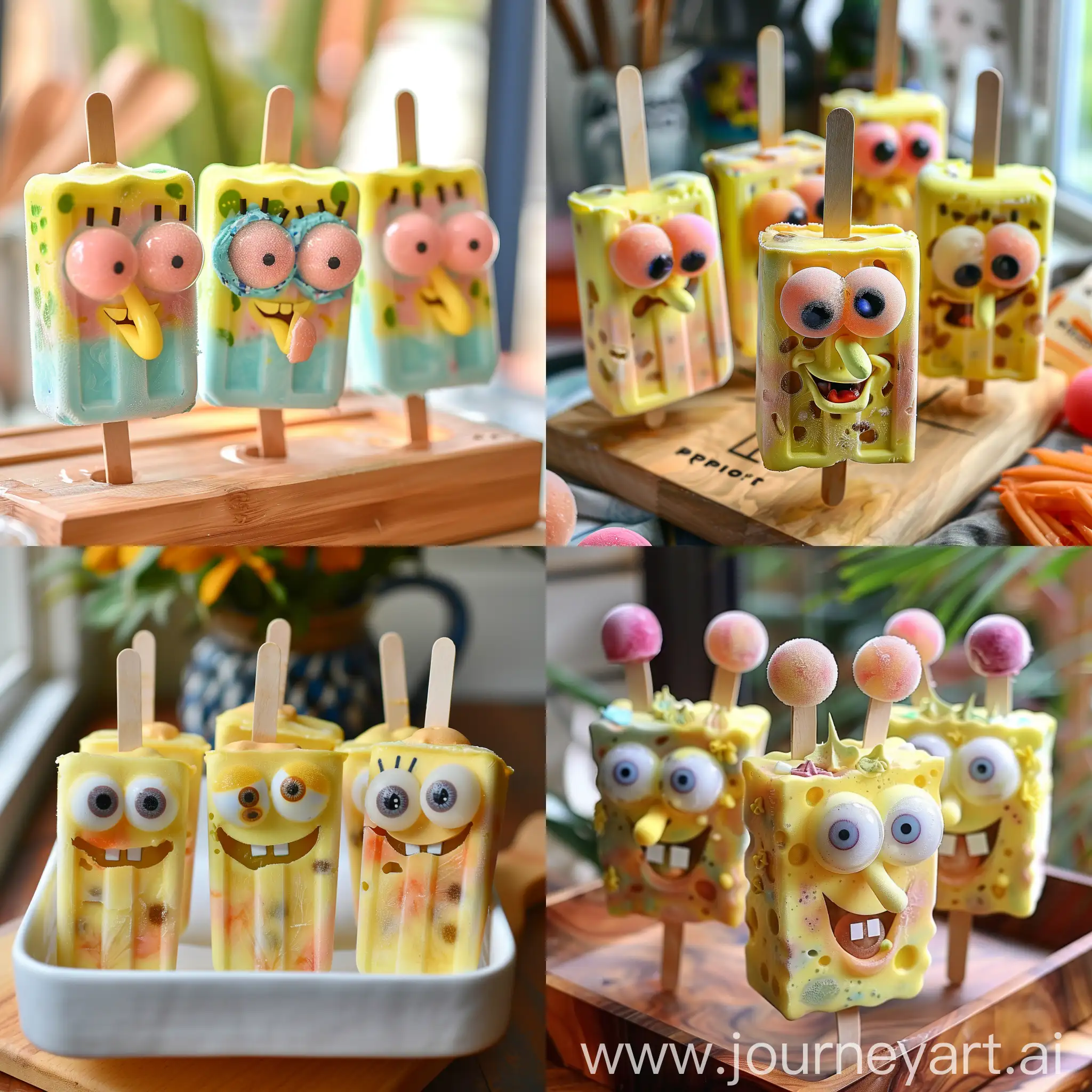 Disney Pixar's BrenTV's Perfect SpongeBob Popsicles With Gumball Eyes