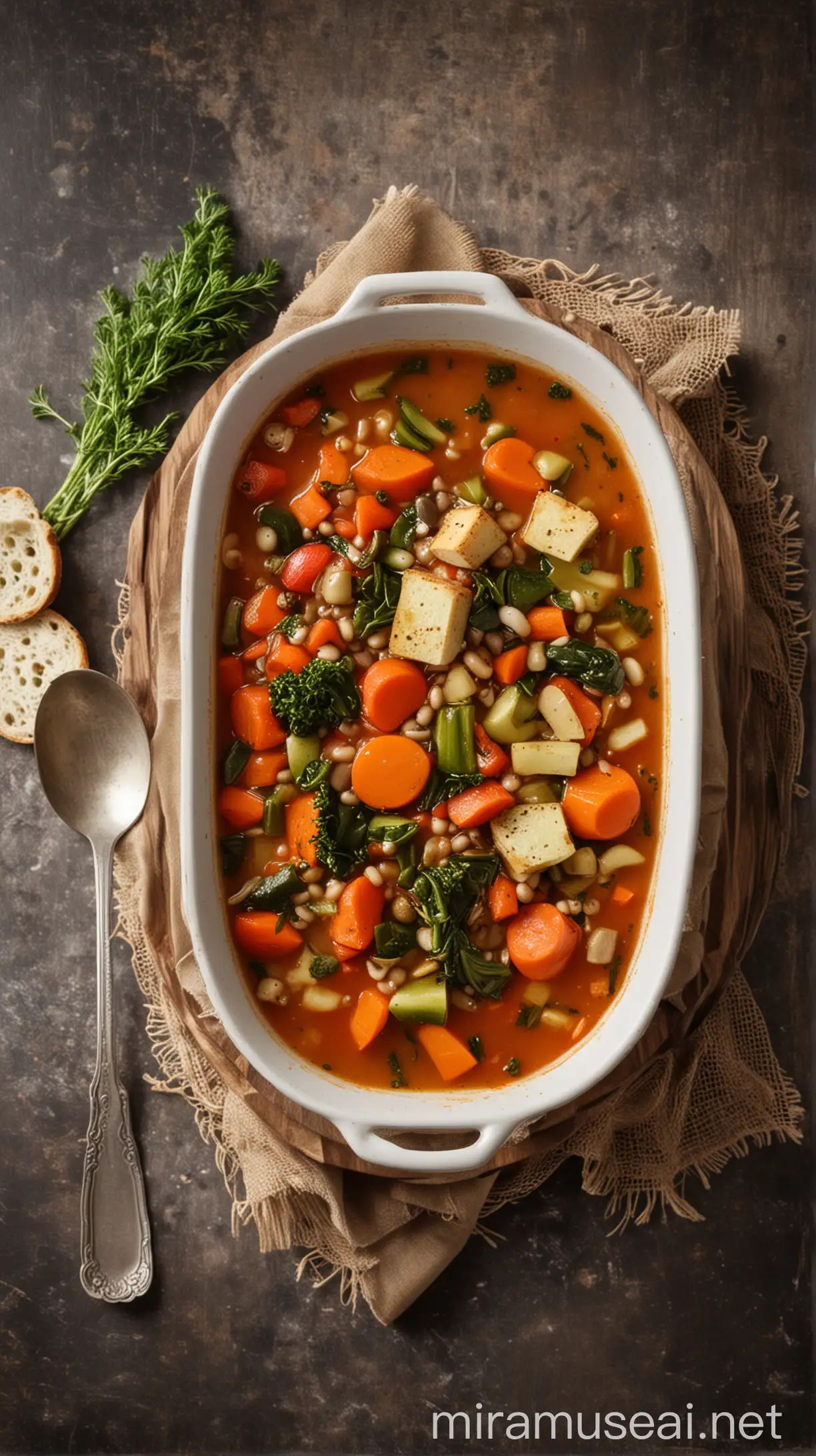 Delicious Vegetable Soup with Fresh Ingredients