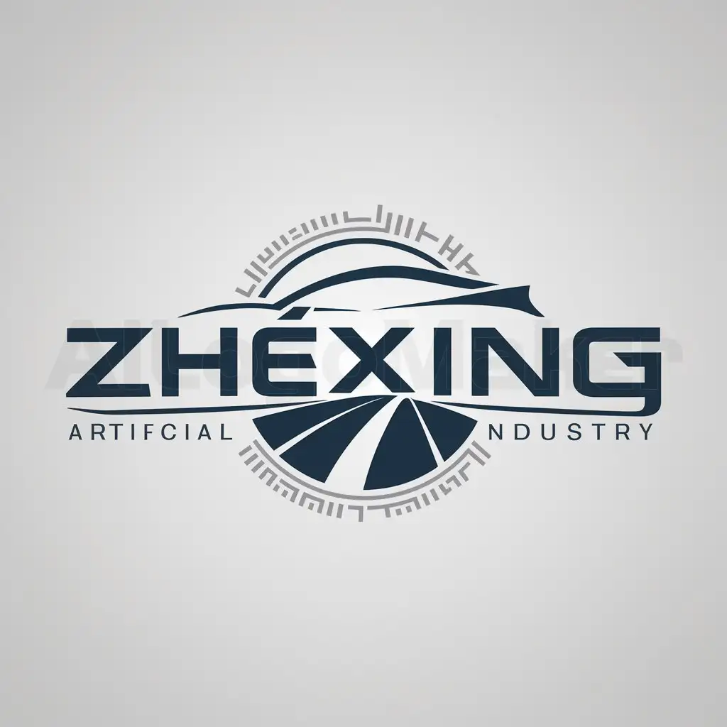 a logo design,with the text "zhìxíng", main symbol:car, ai, highway,Moderate,be used in Automotive industry,clear background