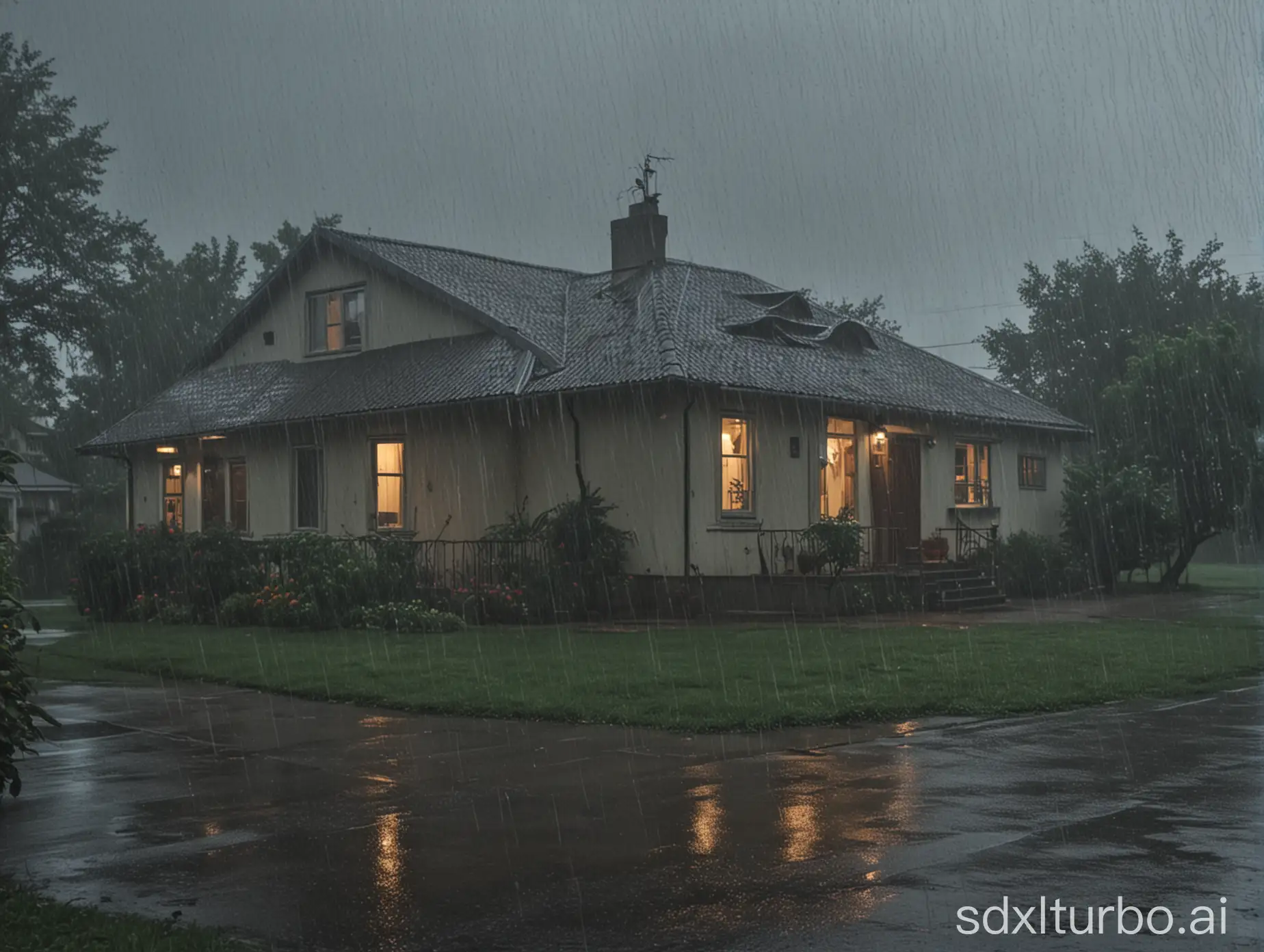 house,rain
