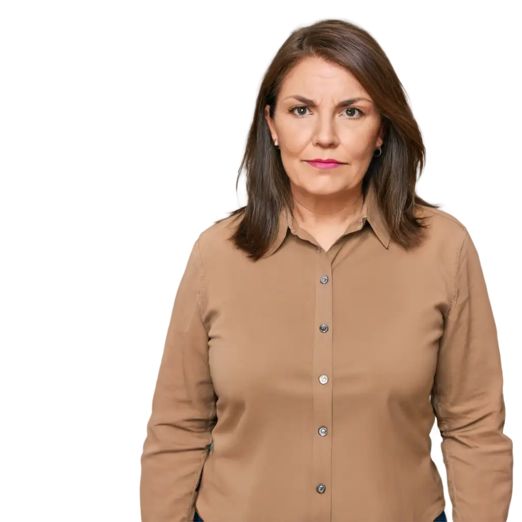 HighQuality-PNG-Image-of-a-White-Woman-with-Brown-Hair-and-Neat-Collared-Shirt