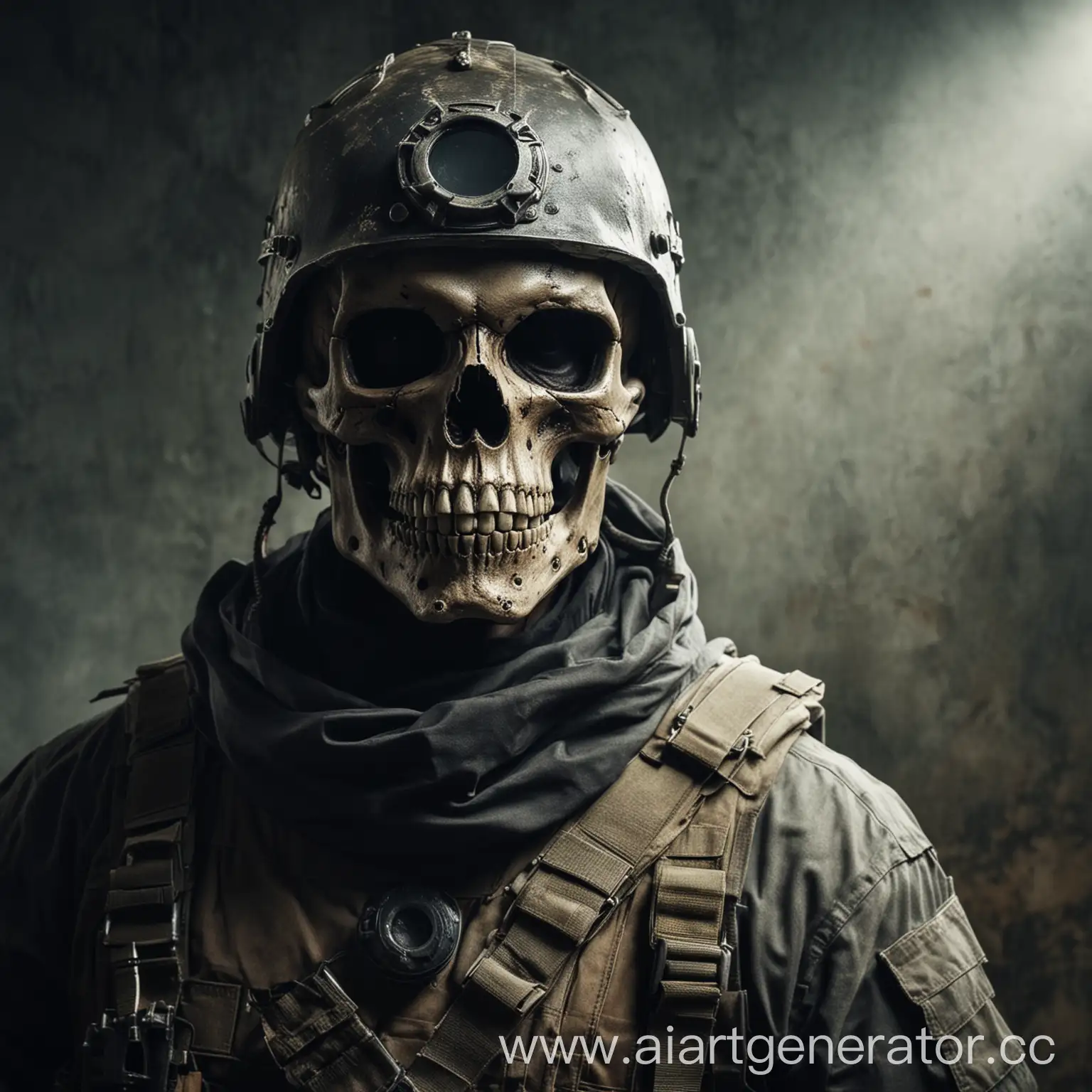Mercenary-STALKER-in-Skull-Helmet-Confronts-Anomaly