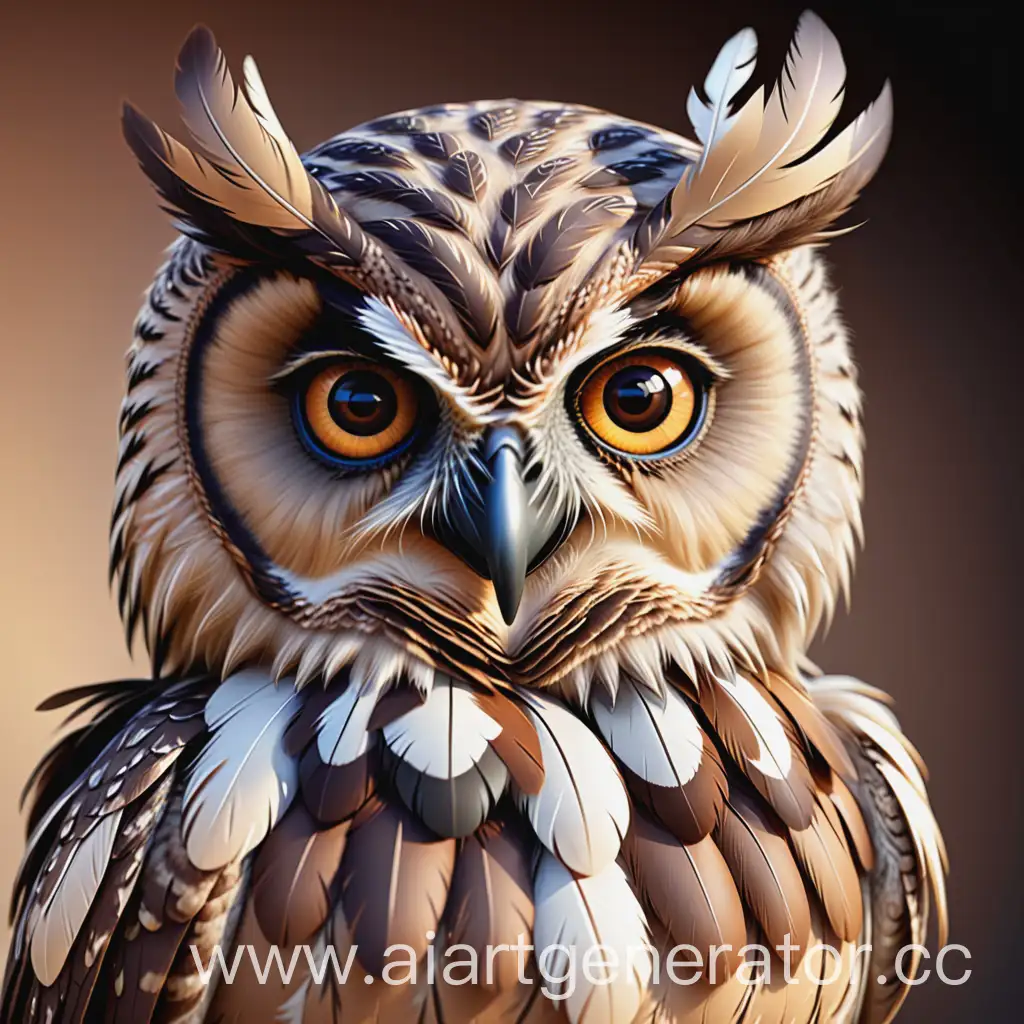 Фурри-орел женского пола с кофейного цвета оперением и такими же крыльями за спиной, глаза песочного цвета, клюв тёмно-коричневый