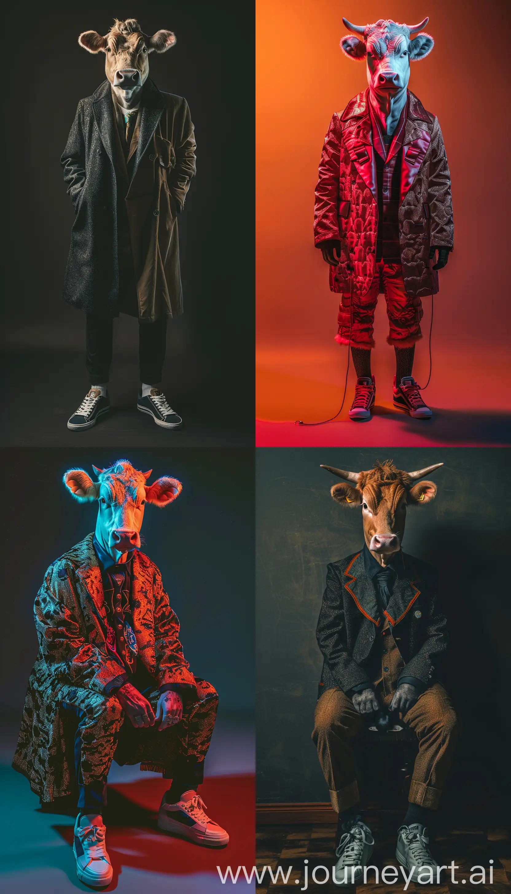 Anthropomorphic-Cow-Fashion-Photography-1980s-Luxury-Attire-with-Sneakers-and-Sony-Alpha-a7