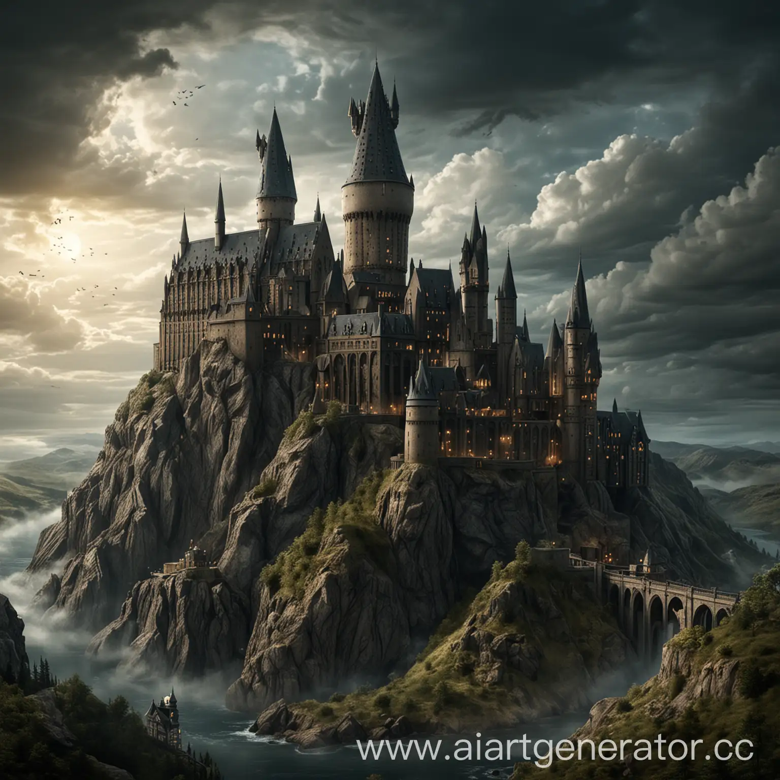 Magical-Hogwarts-Castle-Illuminated-at-Night