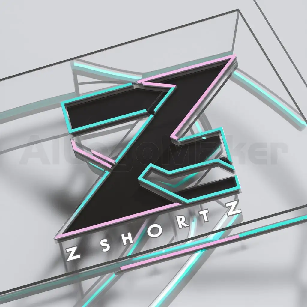 a logo design,with the text 'Z shortz', main symbol: dynamic neon colours,Minimalistic,clear background