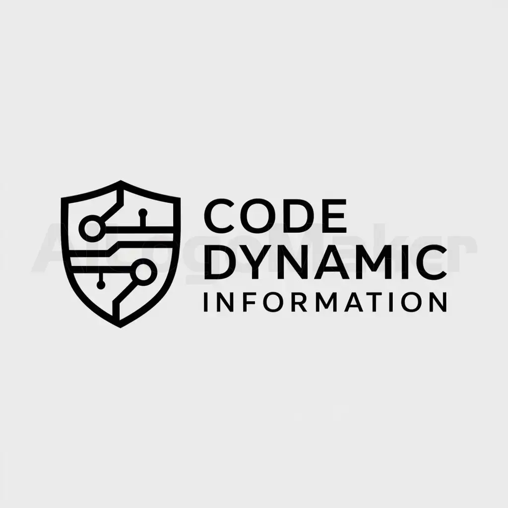 a logo design,with the text "code dynamic information", main symbol:network security,Moderate,be used in Internet industry,clear background