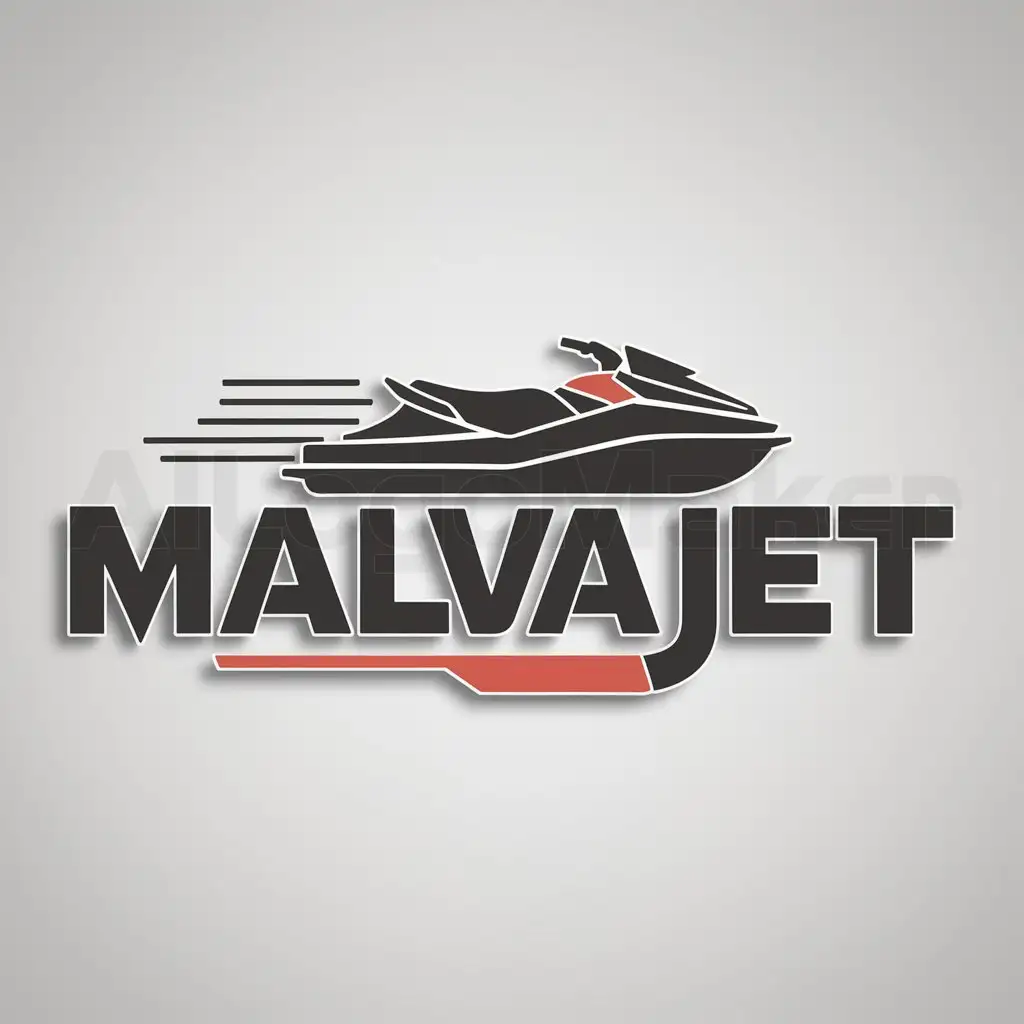 LOGO-Design-For-MALVAJET-Modern-Jetski-Theme-with-Clear-Background