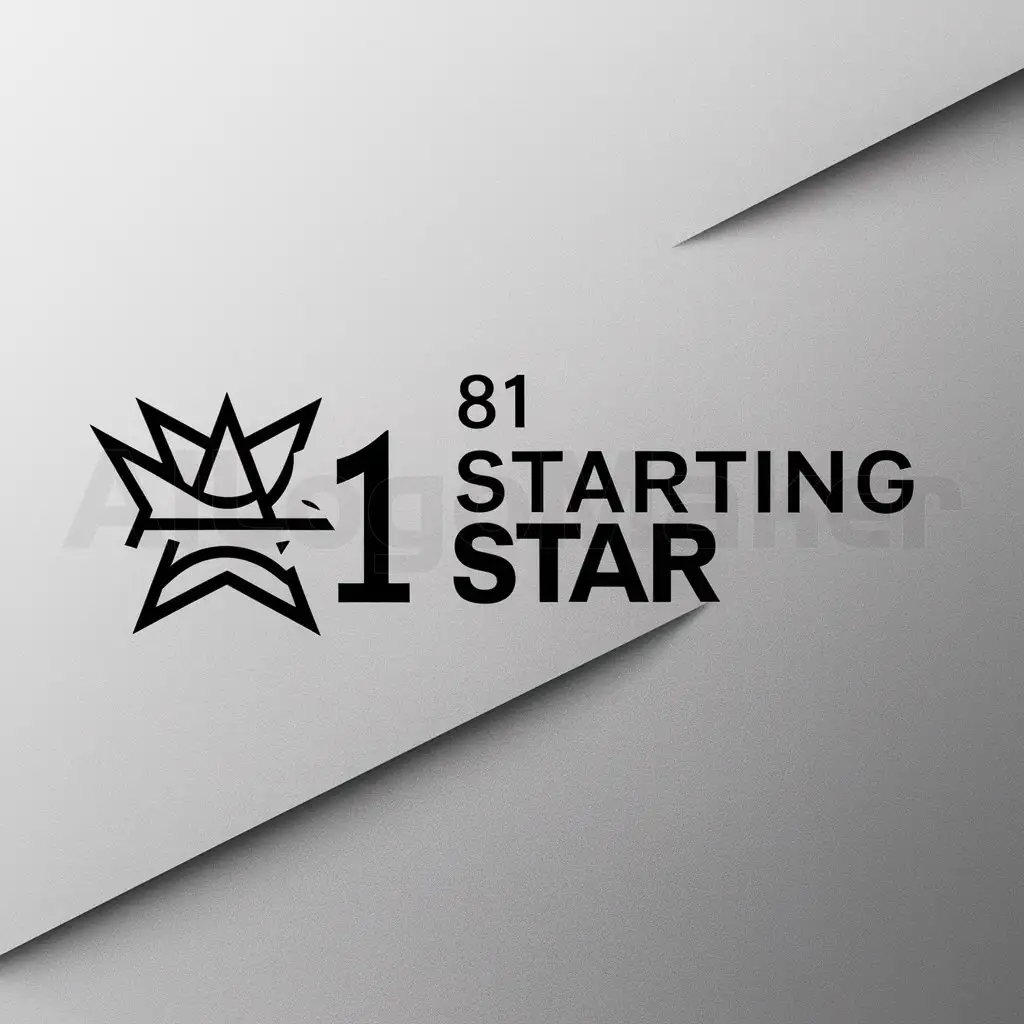 a logo design,with the text "81 Starting Star", main symbol:Bayi Start of Dawn Star Basketball Club,Minimalistic,be used in Sports Fitness industry,clear background