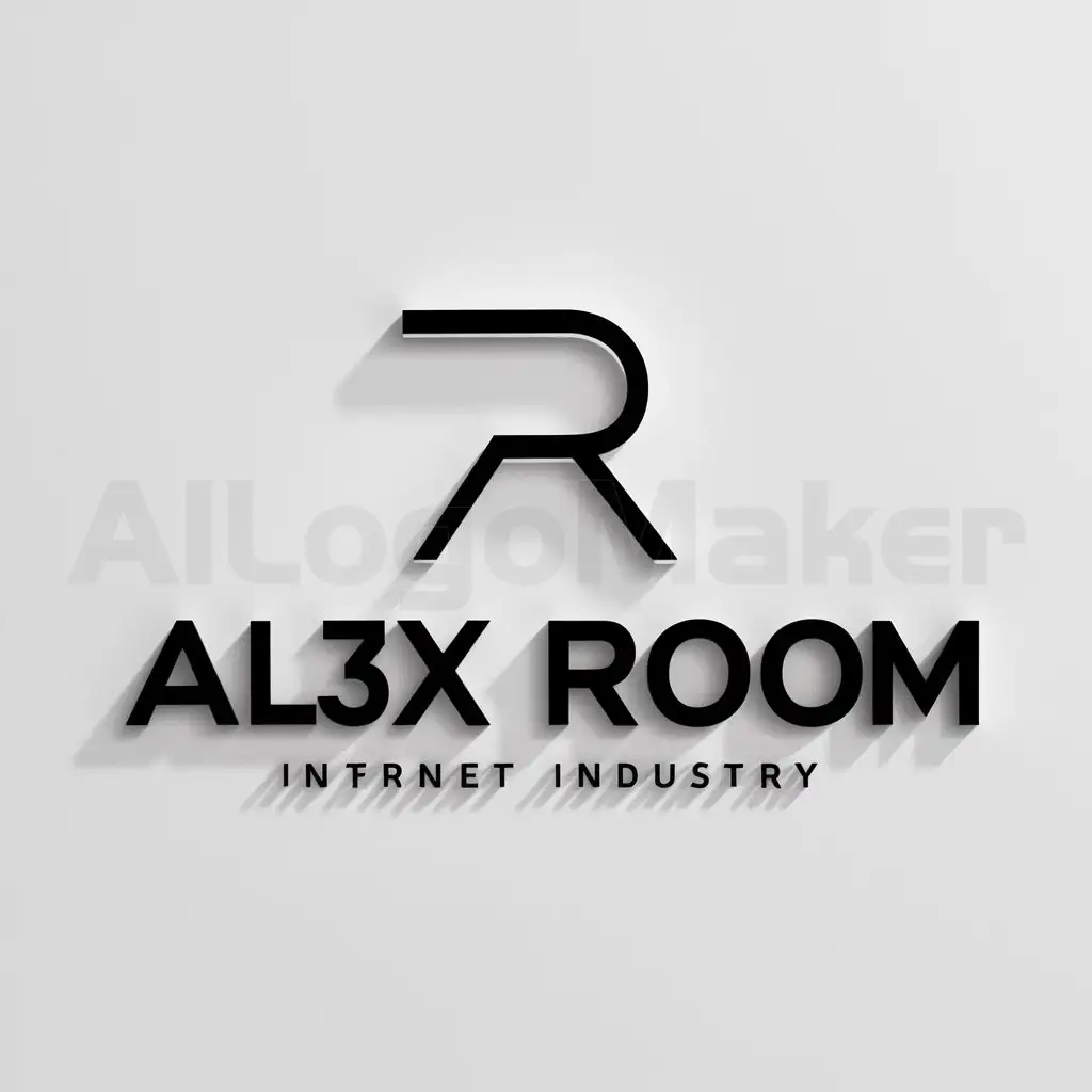 a logo design,with the text "AL3X ROOM", main symbol:ROOM,Minimalistic,be used in Internet industry,clear background