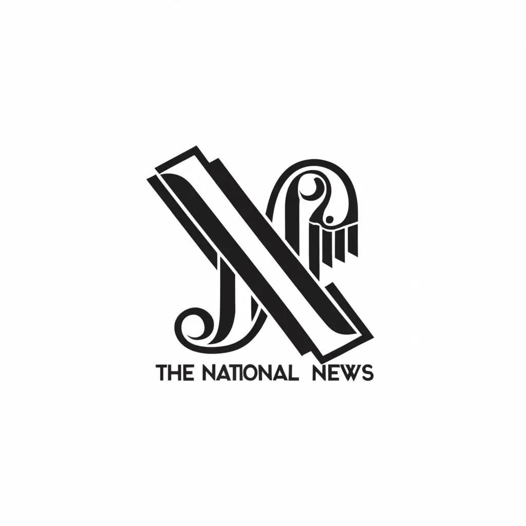 a logo design,with the text "The national news", main symbol:News ,Moderate,be used in Others industry,clear background