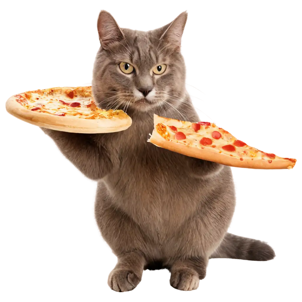 Exquisite-PNG-Image-Cat-Indulging-in-Pizza-Delight