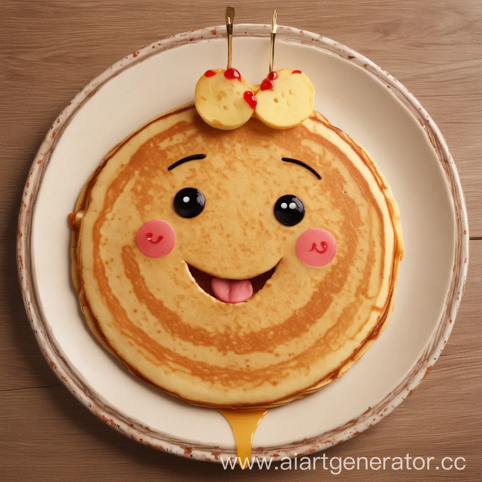 Happy-Breakfast-Colorful-Stack-of-Pancakes-with-Smiling-Faces