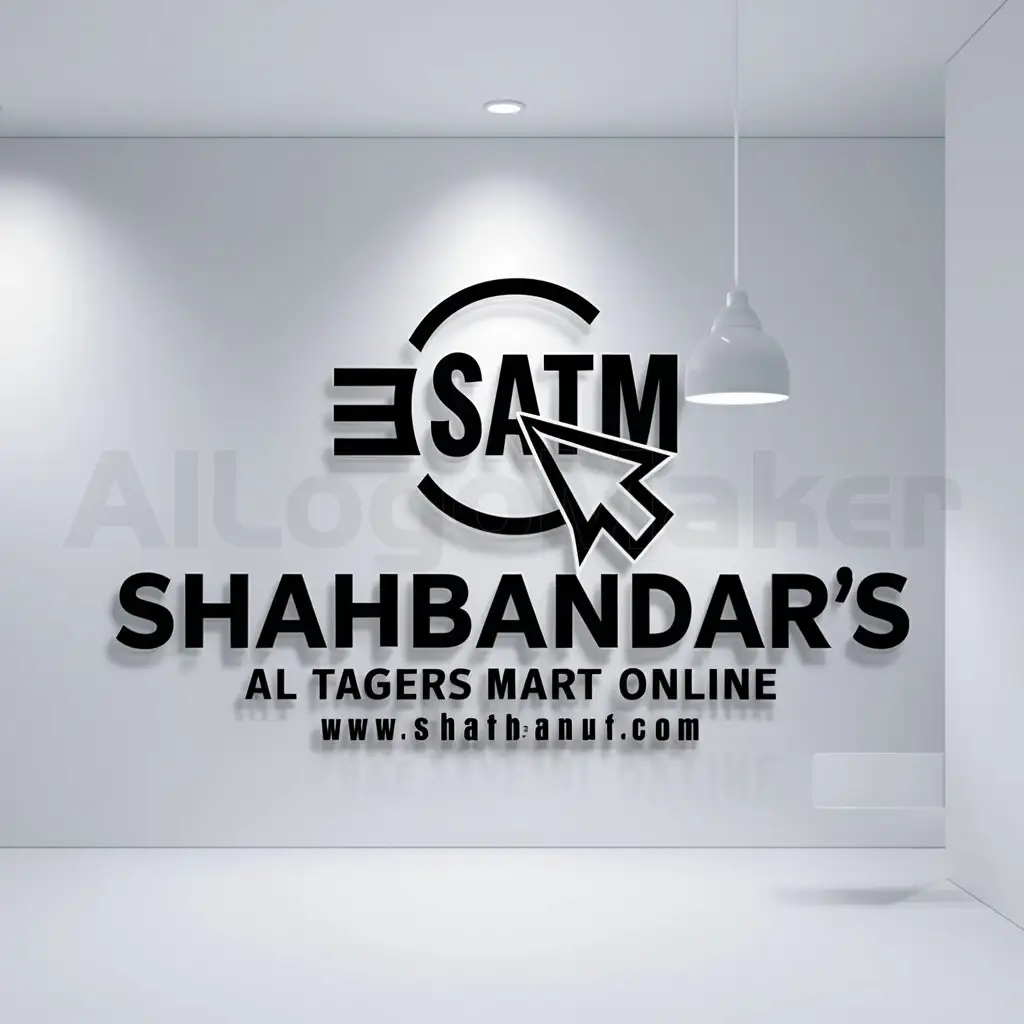 a logo design,with the text "Shahbandrs Al Tagers Mart Online", main symbol:Website online,Moderate,be used in Technology industry,clear background