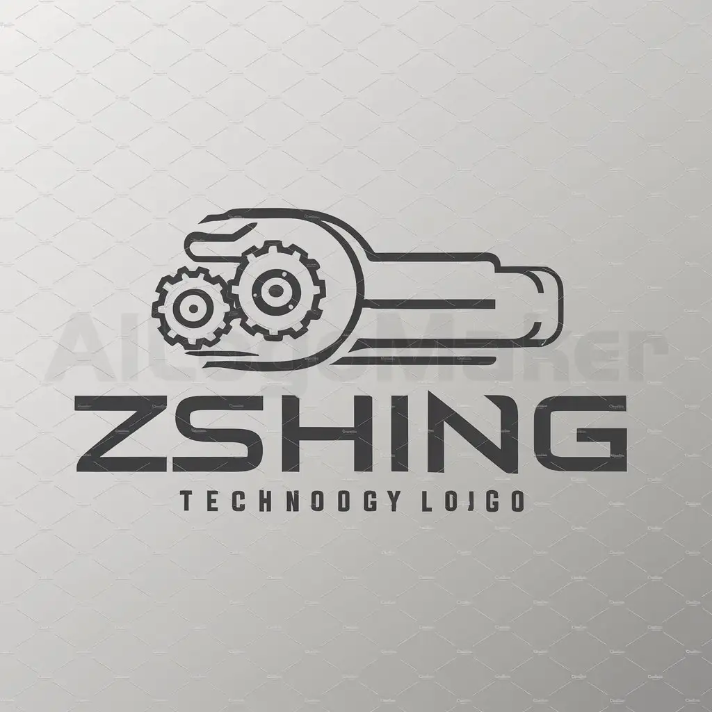 a logo design,with the text "ZSHING", main symbol:machine,Moderate,be used in Technology industry,clear background