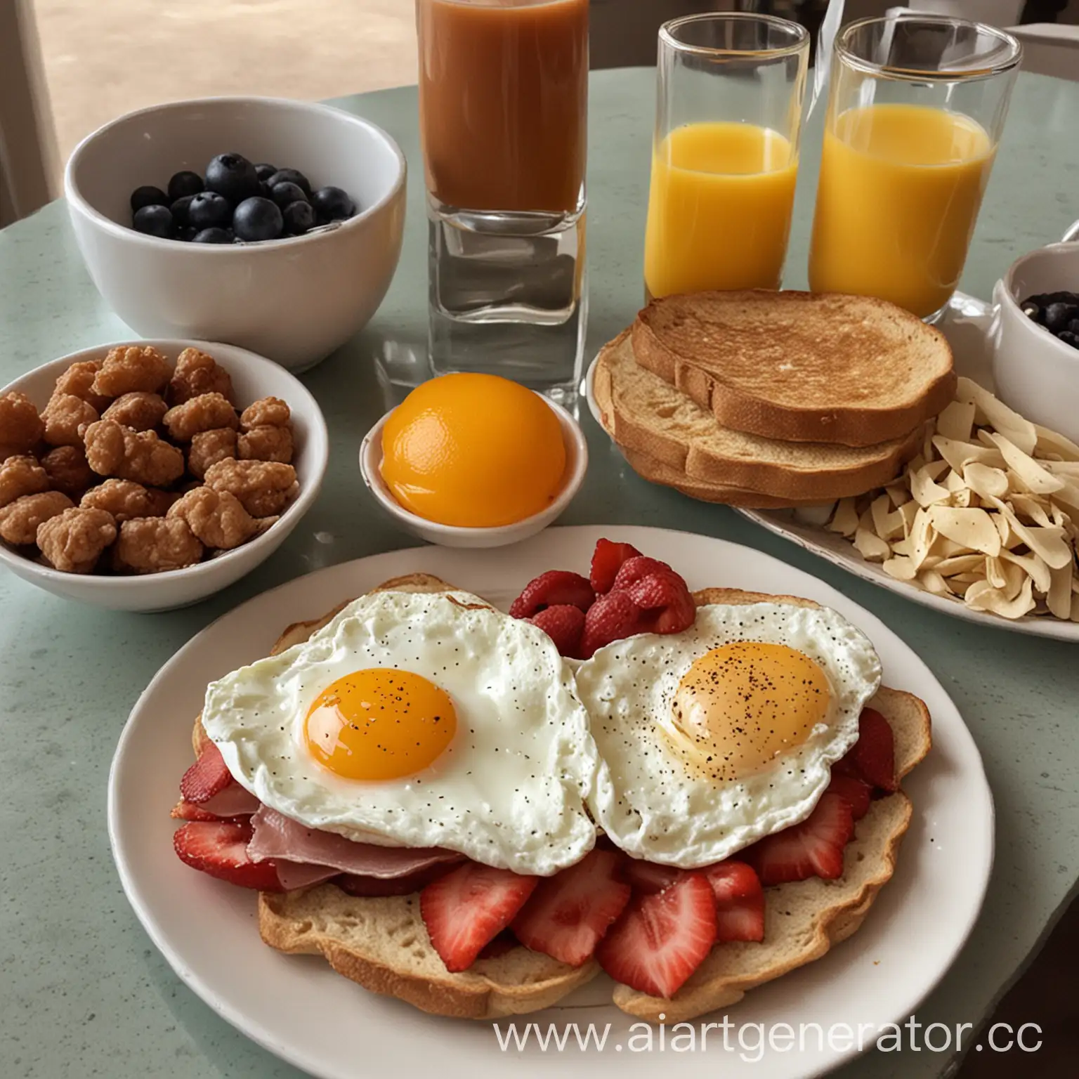 Delicious-Morning-Breakfast-Spread-Enjoy-a-Variety-of-Freshly-Prepared-Morning-Delicacies