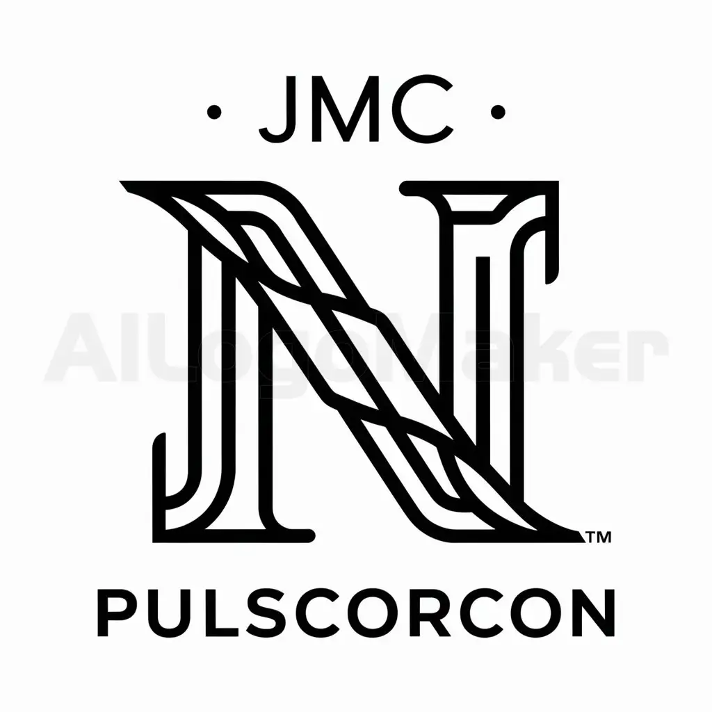 a logo design,with the text "Jmc", main symbol:The letter N,complex,be used in Pulses tarcorcon spray paint industry,clear background