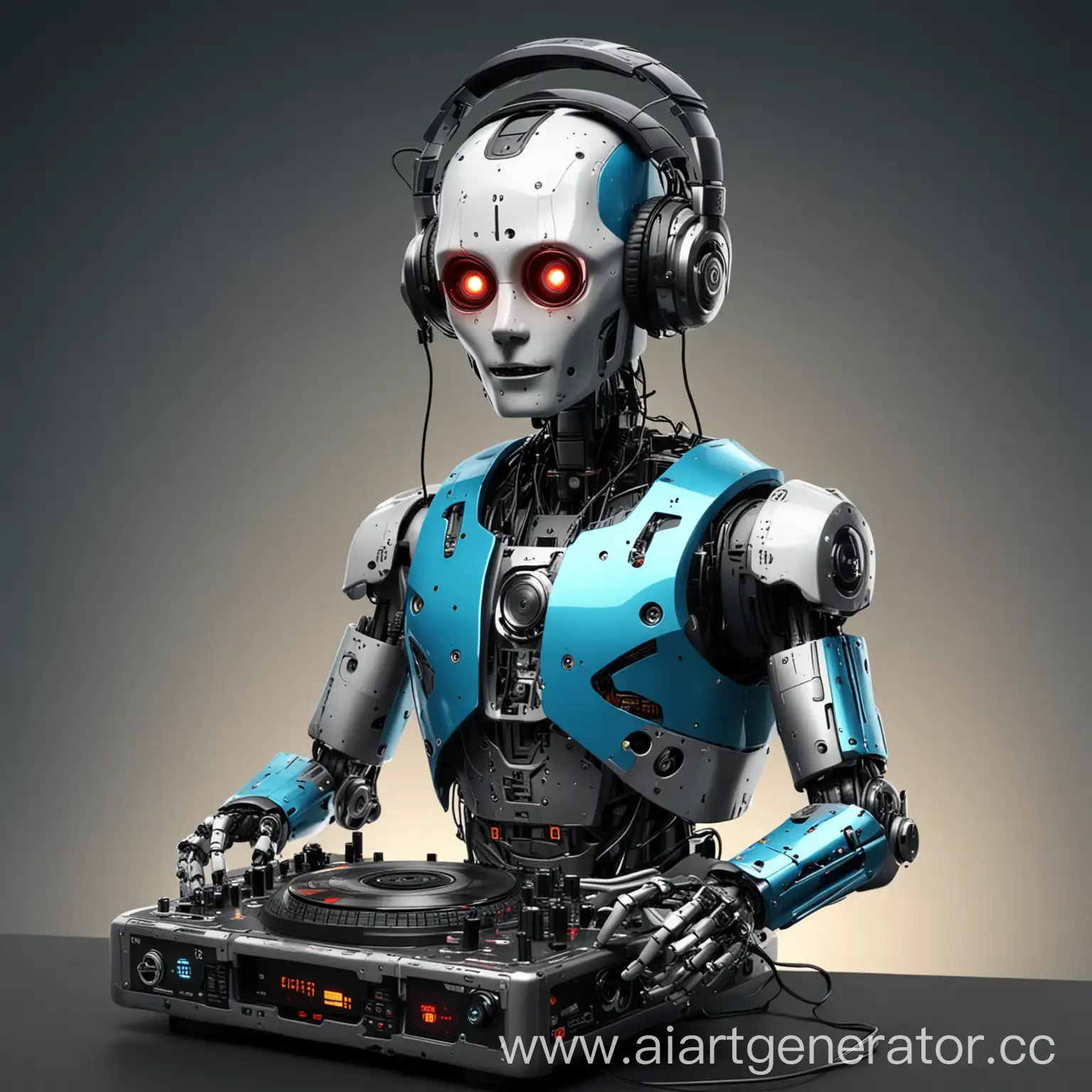 Futuristic-Musical-Robot-DJ-Entertaining-Crowd-with-Electro-Beats