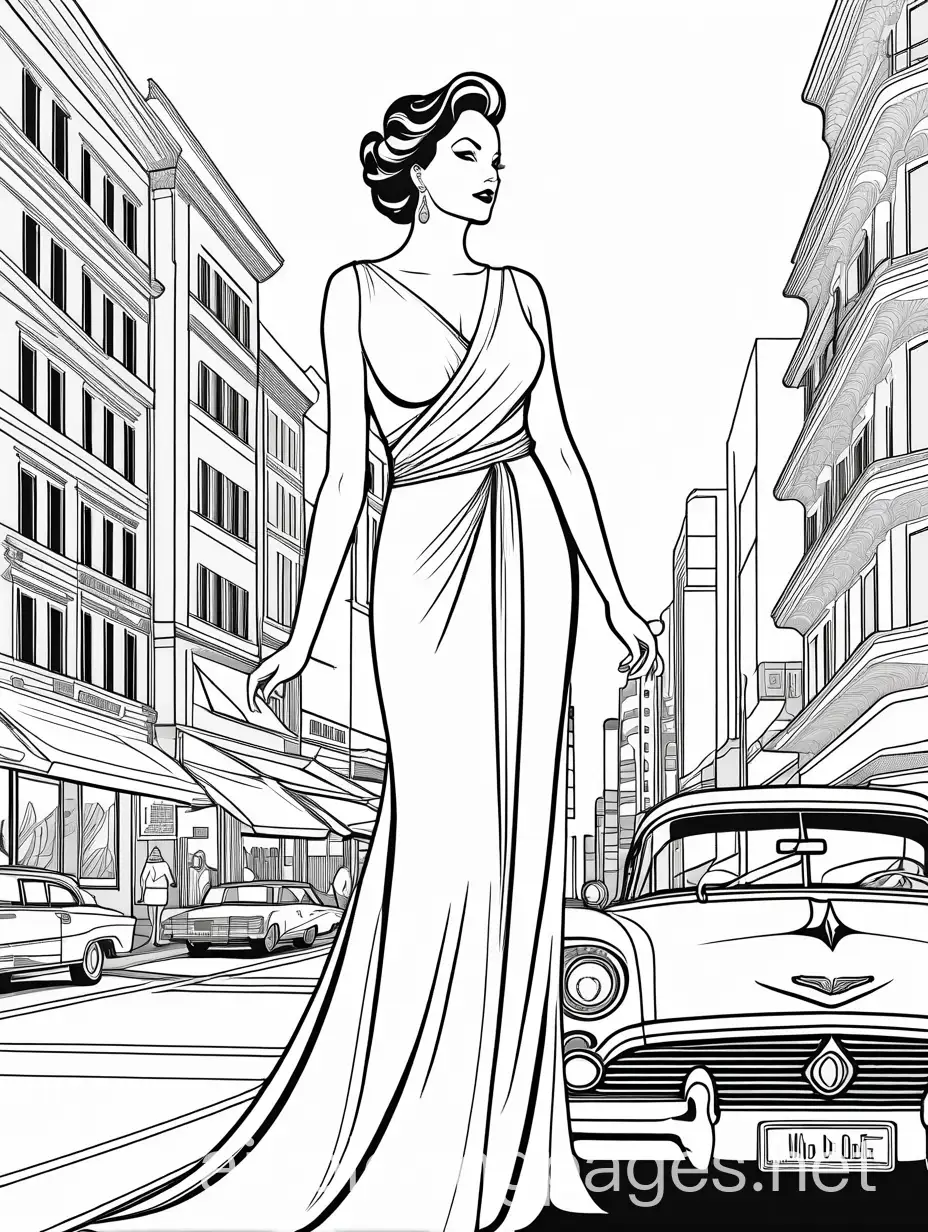 Glamorous-Mother-Posing-in-City-Boulevard-by-the-Ocean