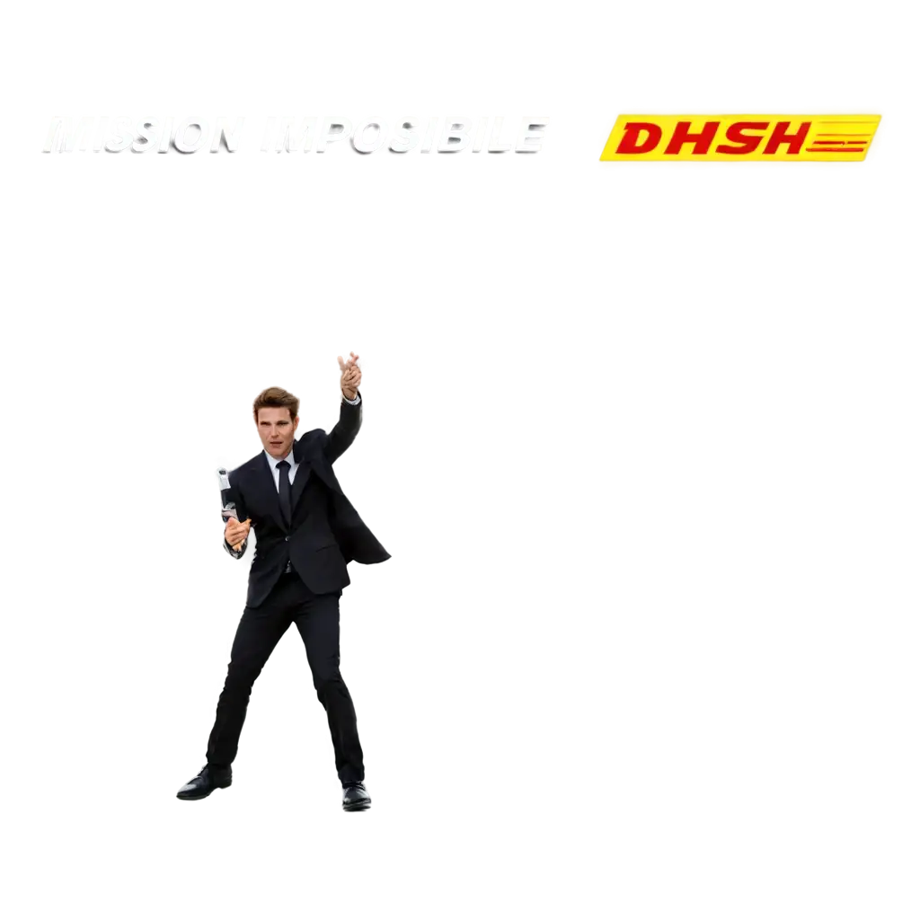 write "mission impossible" and cover "im" with "DHL" sticke