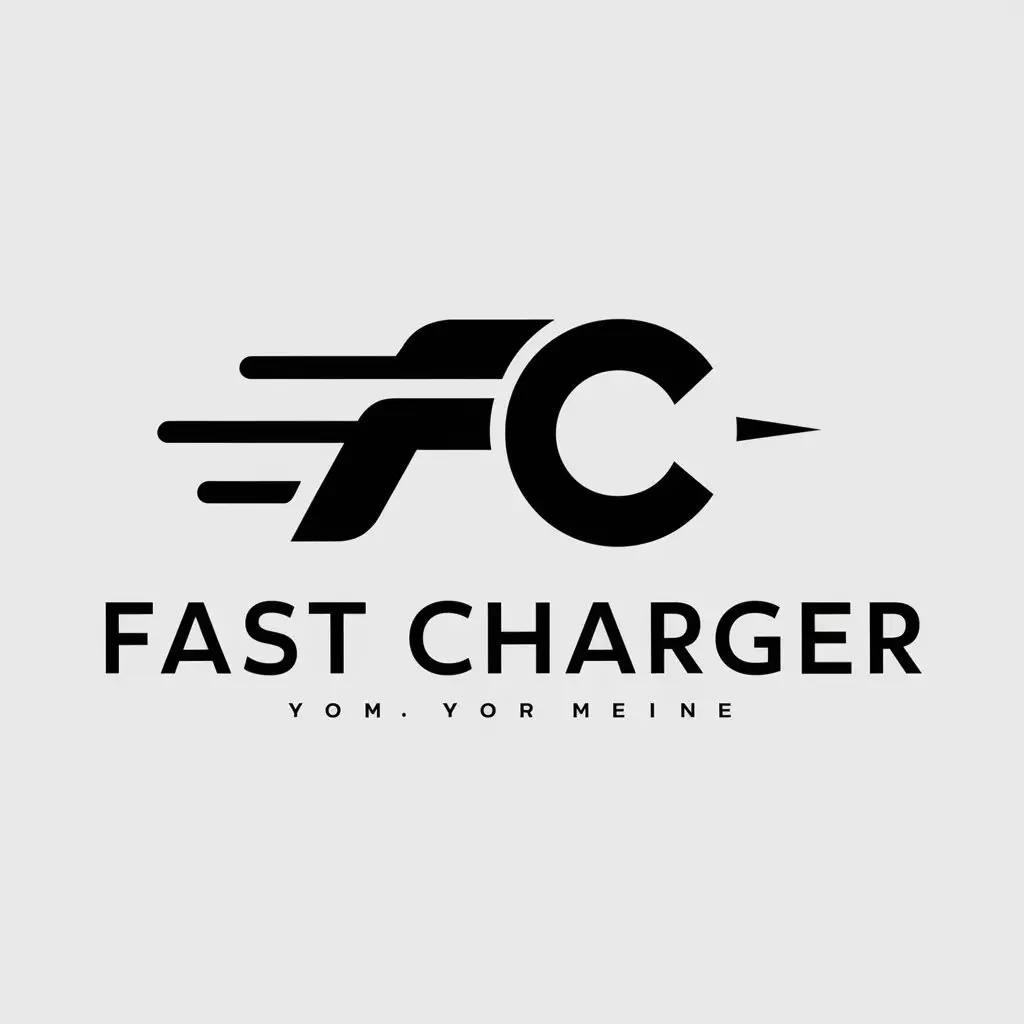 a logo design,with the text "fast charger", main symbol:FC,Moderate,be used in Technology industry,clear background