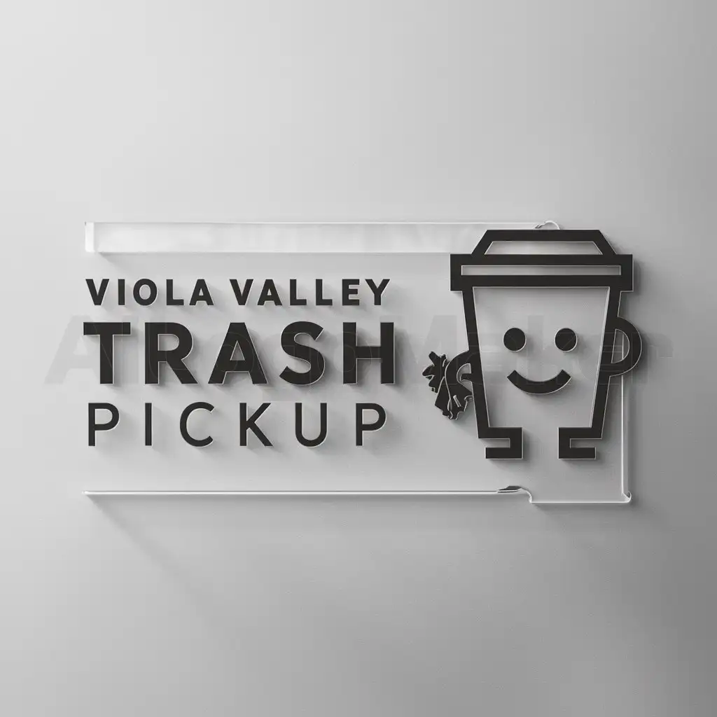 a logo design,with the text "Viola Valley Trash Pickup", main symbol:waste management,Moderate,clear background