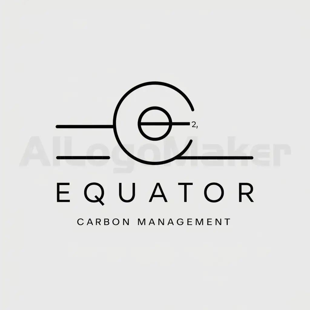 a logo design,with the text "Equator Carbon Management ", main symbol:CO2,Minimalistic,be used in  Others  industry,clear background