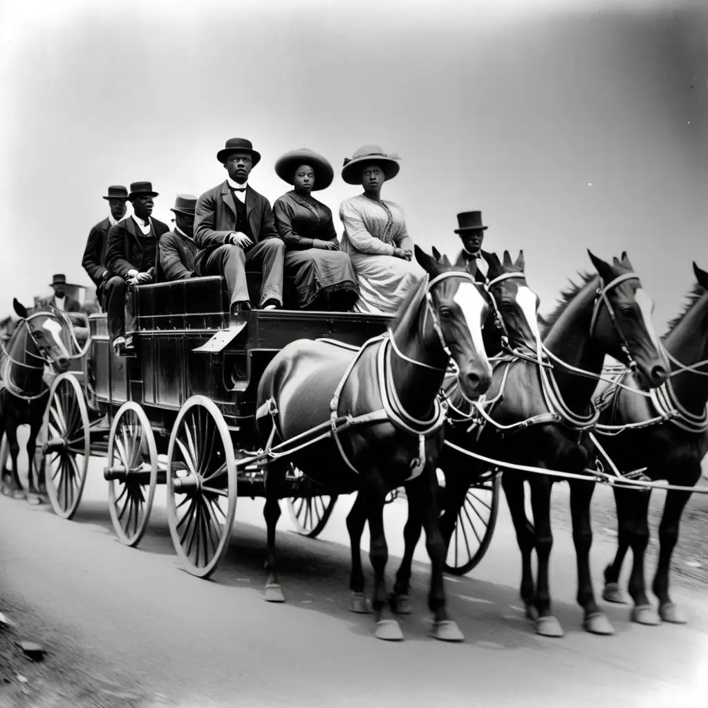 African American Great Migration Journey in Carriages 1910