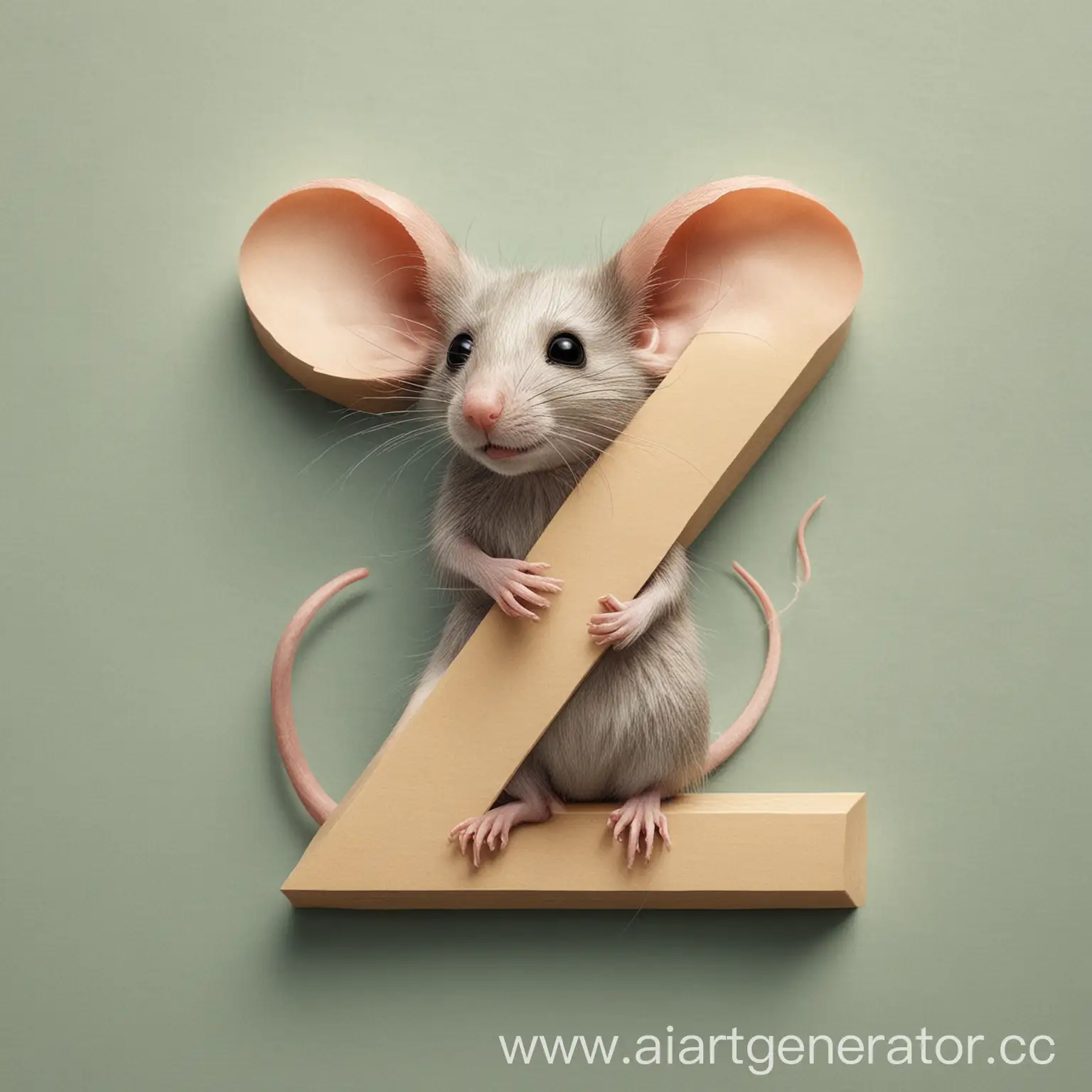 Playful-MouseShaped-Letter-Z-in-Artistic-Style