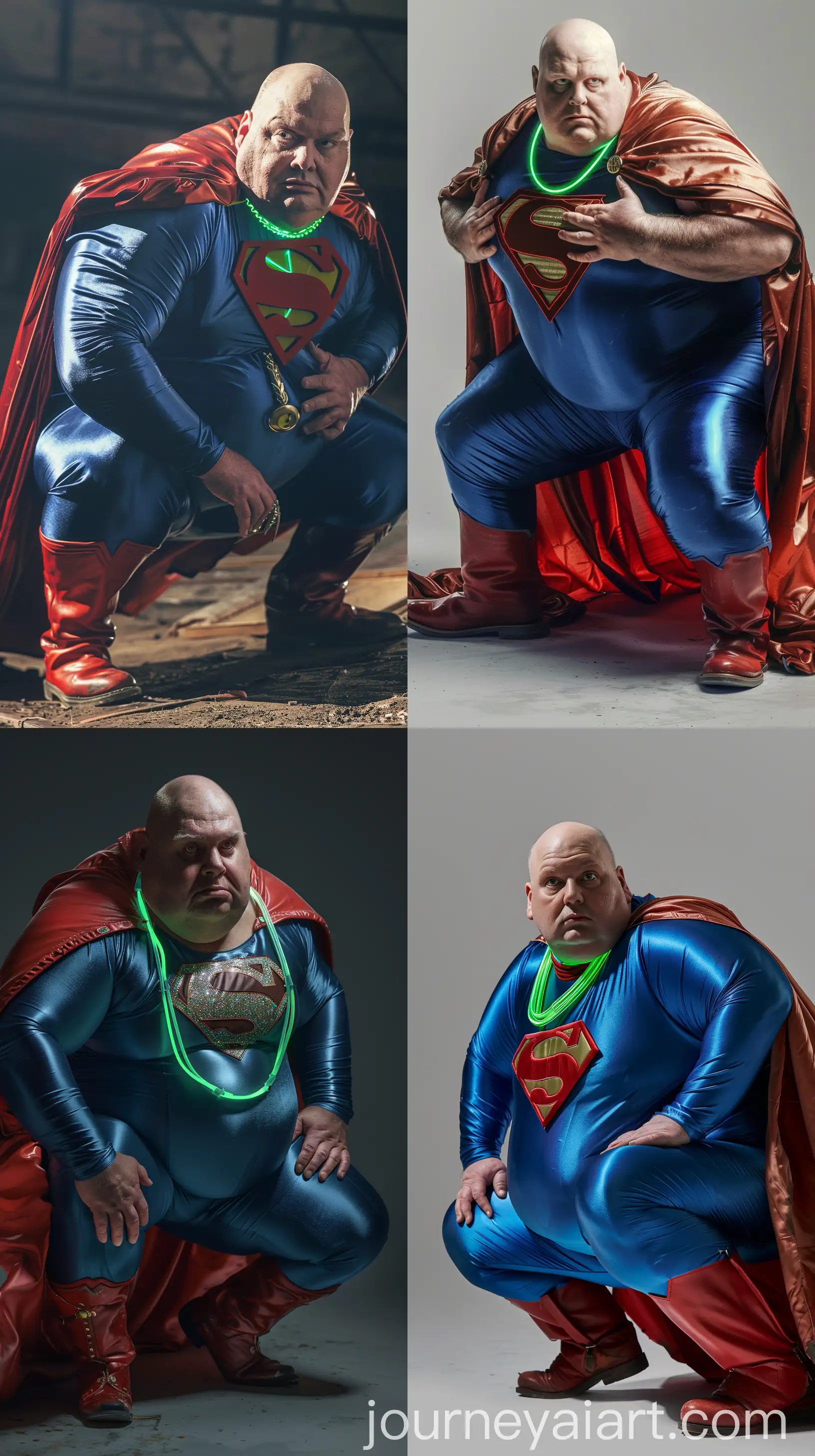Elderly-Superman-Enthusiast-in-Vibrant-Costume-Poses-Outdoors