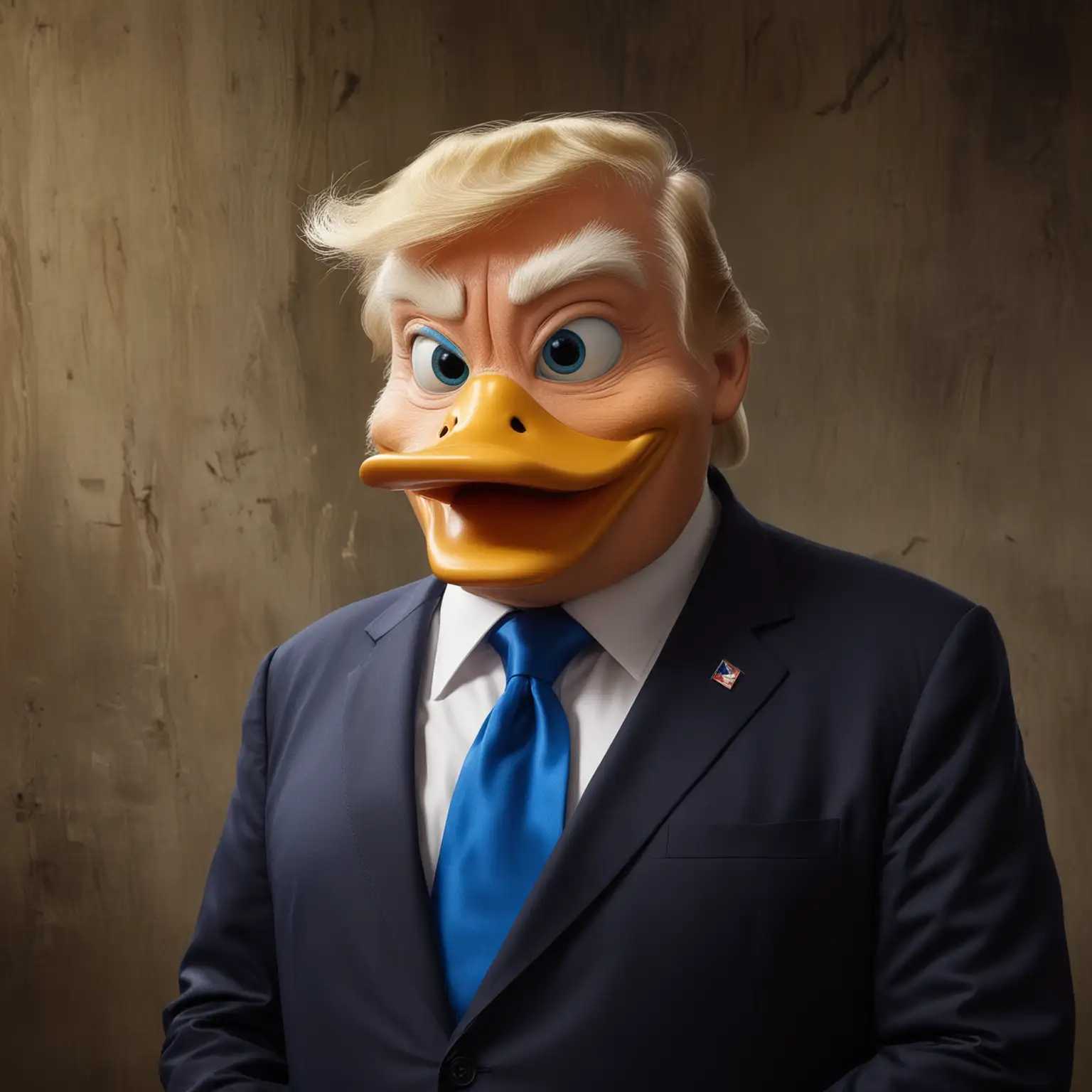 Donald Trump Dressed as Donald Duck Politician in Cartoon Character Costume