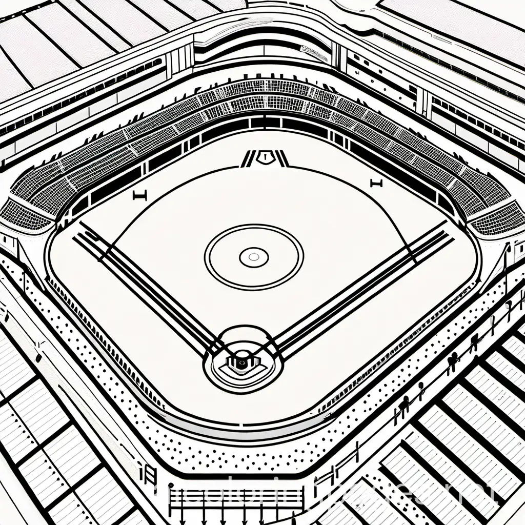 Aerial-View-of-Softball-Field-Coloring-Page